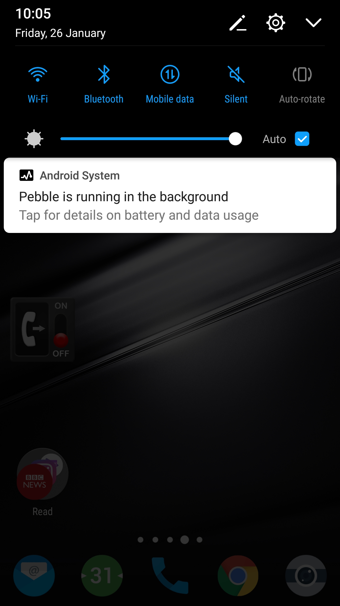 How can I get rid of this notification please? pebble