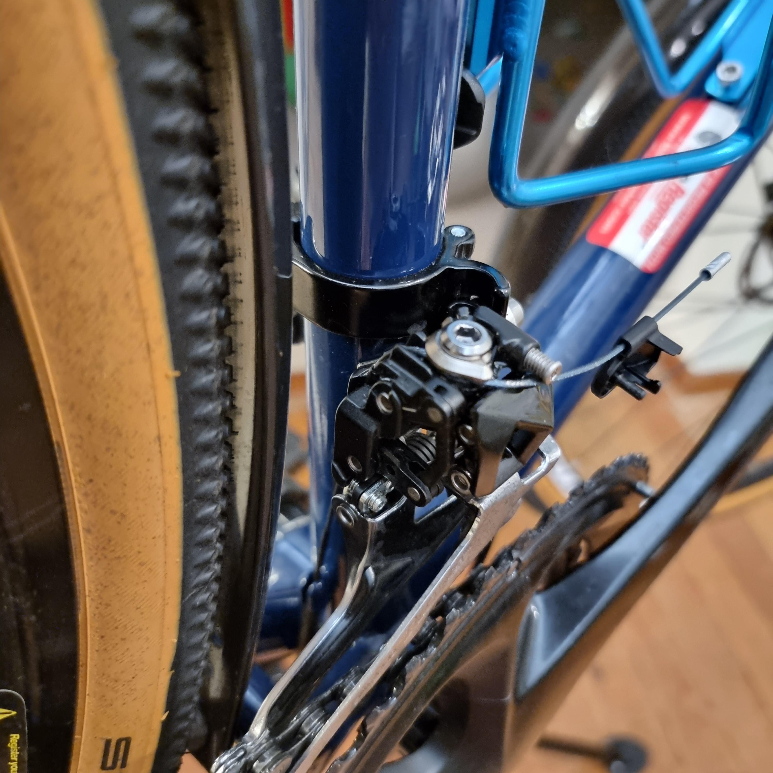 Where are the limit screws on my Shimano 105 front derailleur (mounted to frame with Ribble