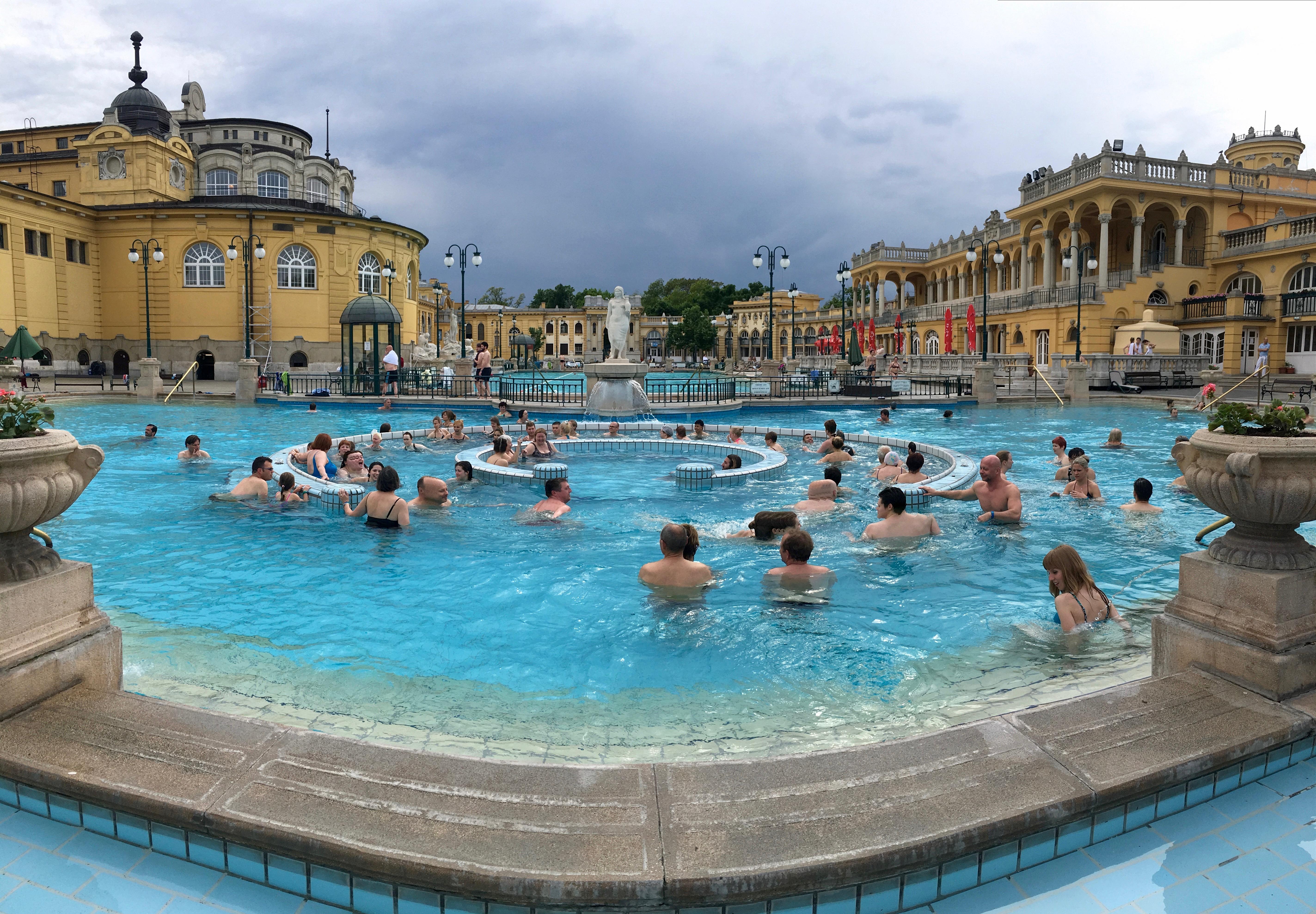 Thermal Baths, Budapest. iPhone panorama. travel