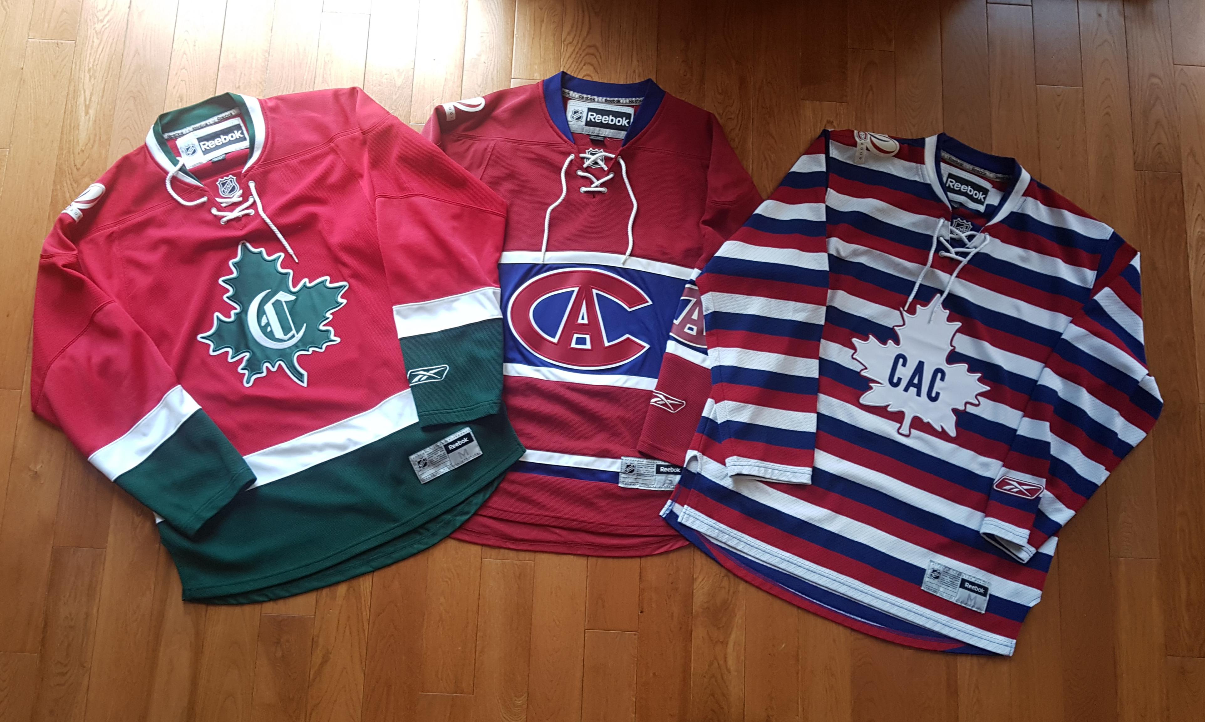 FS Montreal Canadiens centennial pair, plus other Habs jerseys... r