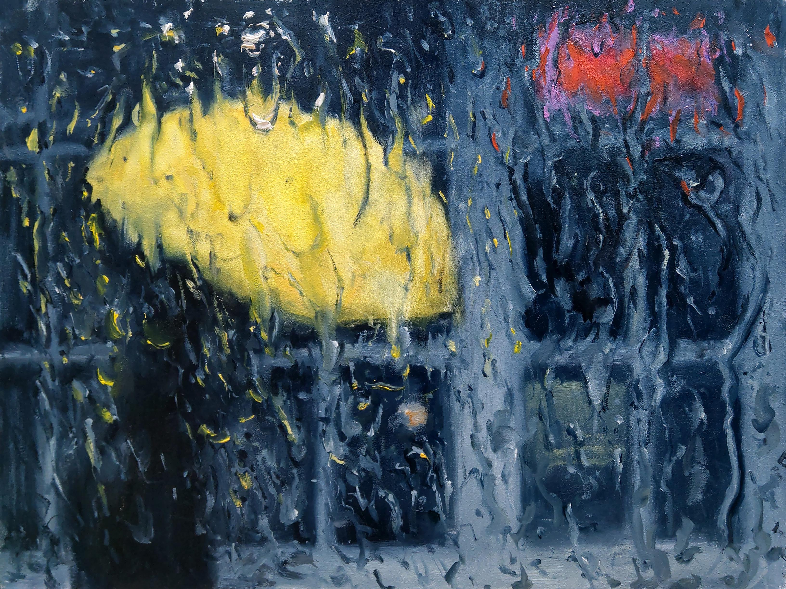 It's raining outside, My Oil Painting r/cozy