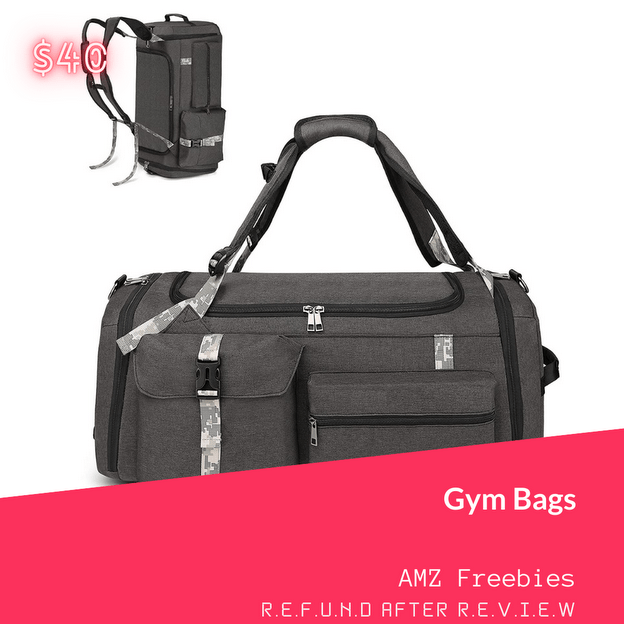 Gym Duffle Bag Backpack with Shoe Compartment & Wet Pocket, 40. FREE for US product testers. DM