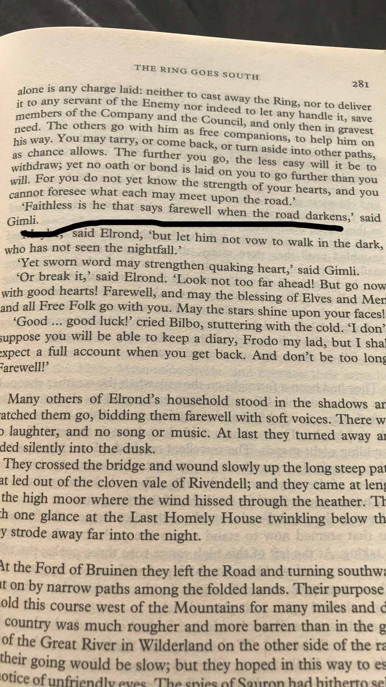 A quote from Gimli that deserves a little more praise. r/lotr