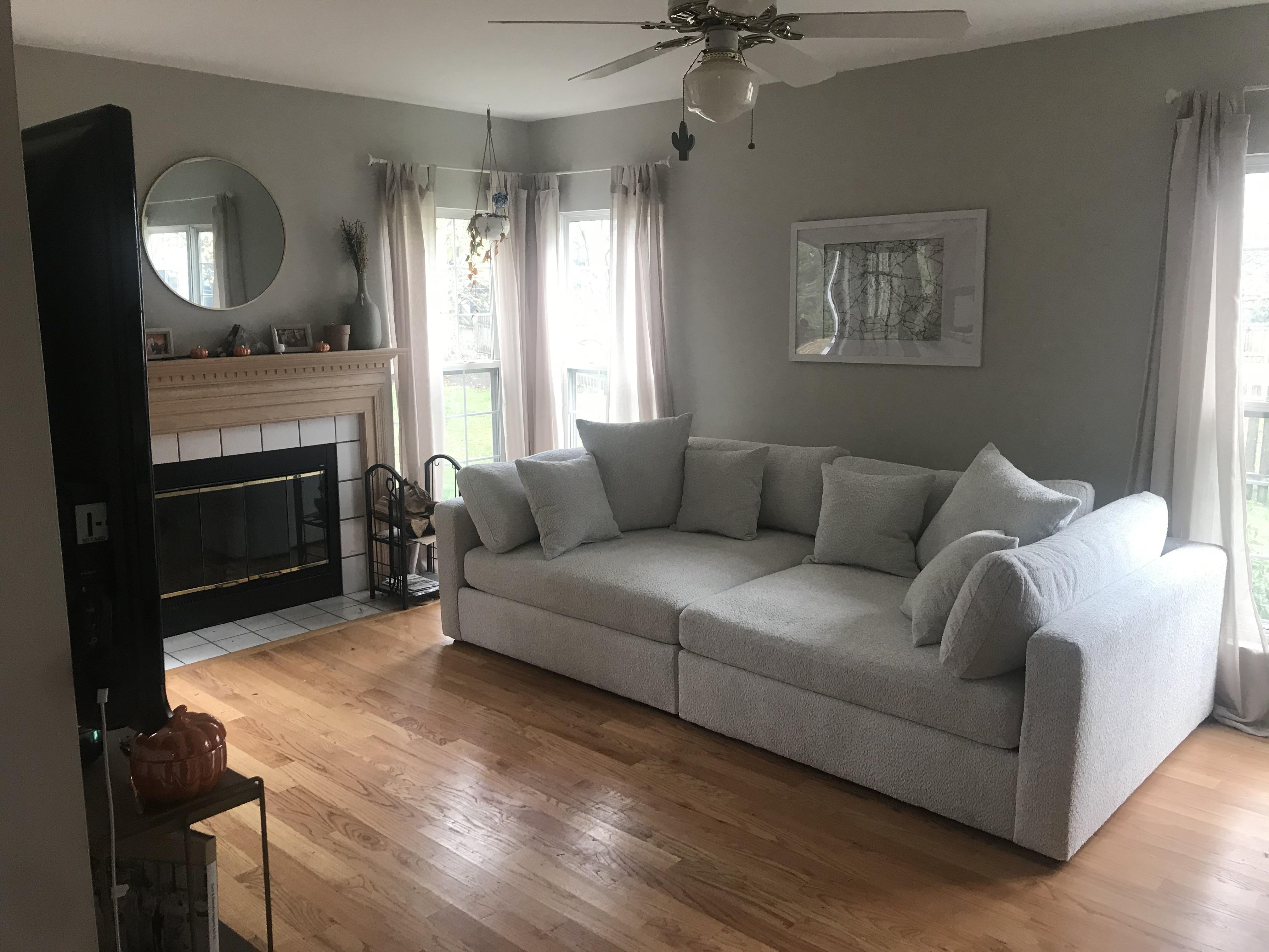 Sofa too big for space? How can we offset the size? I was thinking an