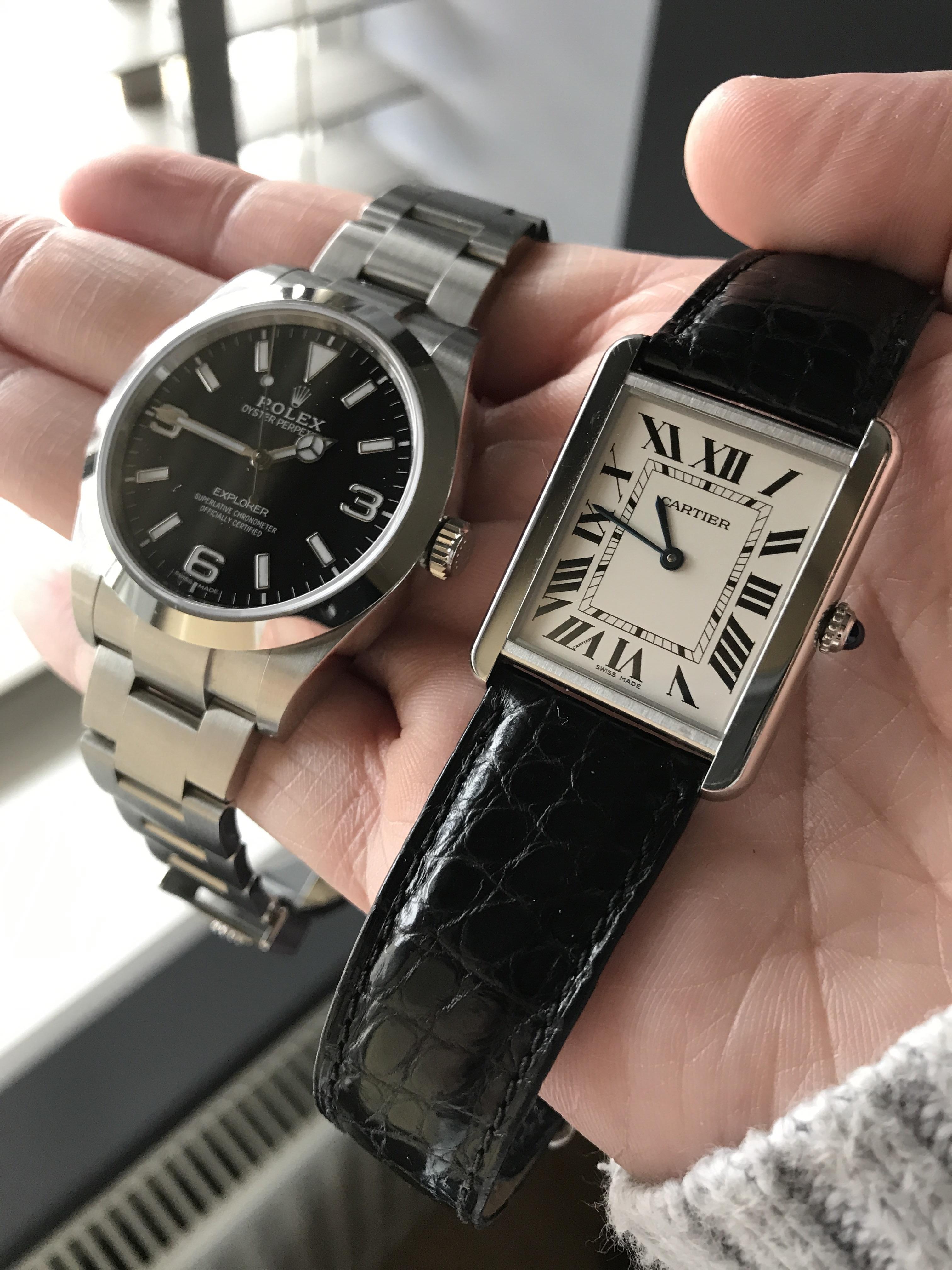 [SOTC] Rolex, Cartier. Home for the weekend admiring my dads simple 2