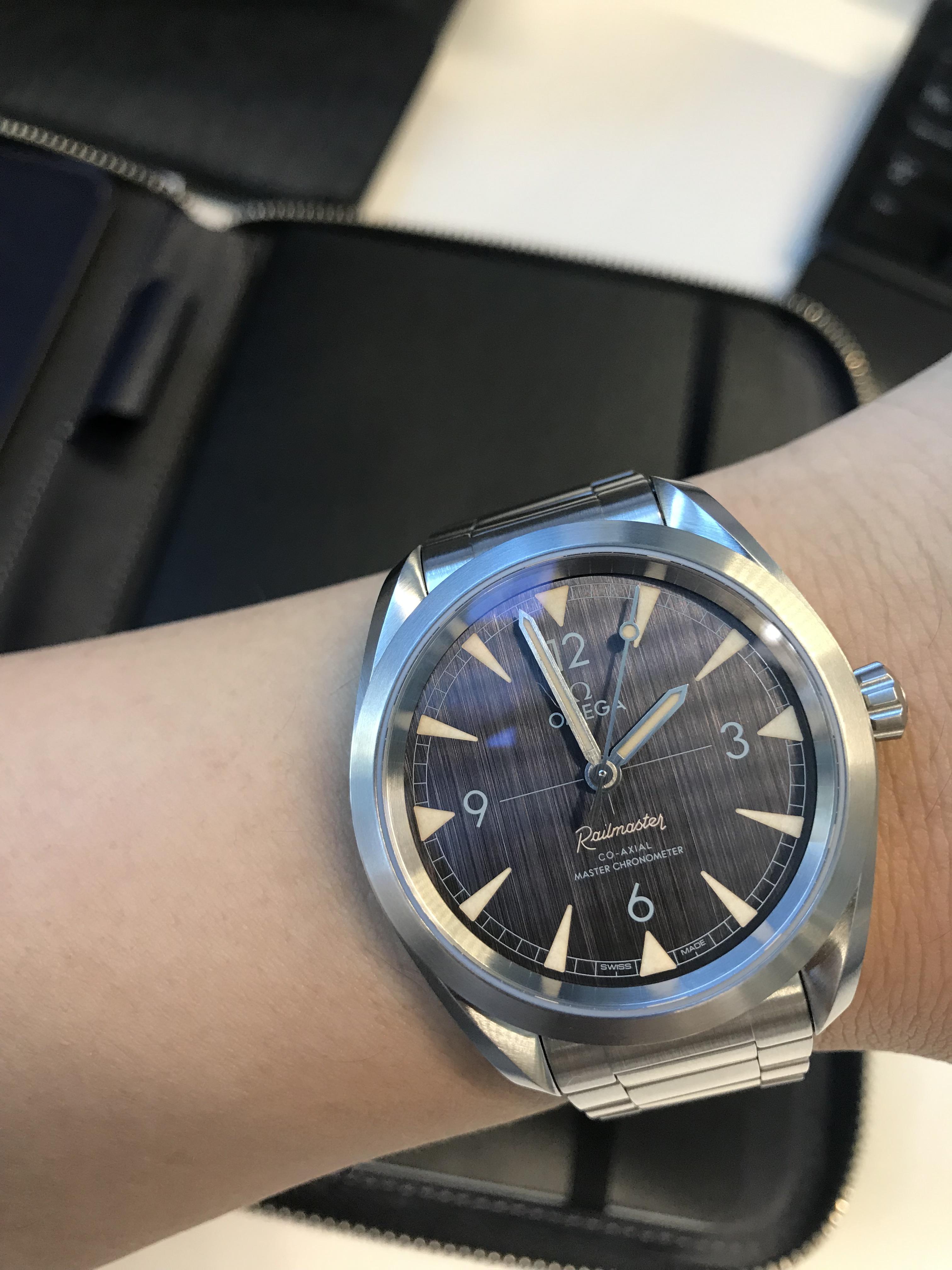 [Omega] “GoAxial” Railmaster repaired! speck has been removed r/Watches