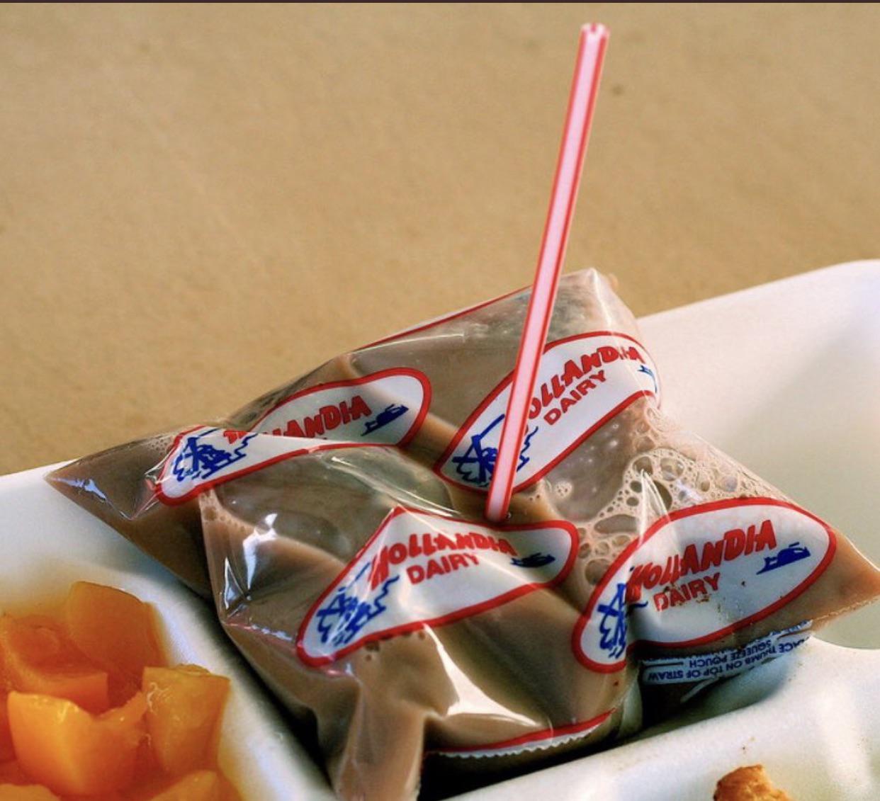Remember the milk bag you’d get with lunch at school? r/nostalgia