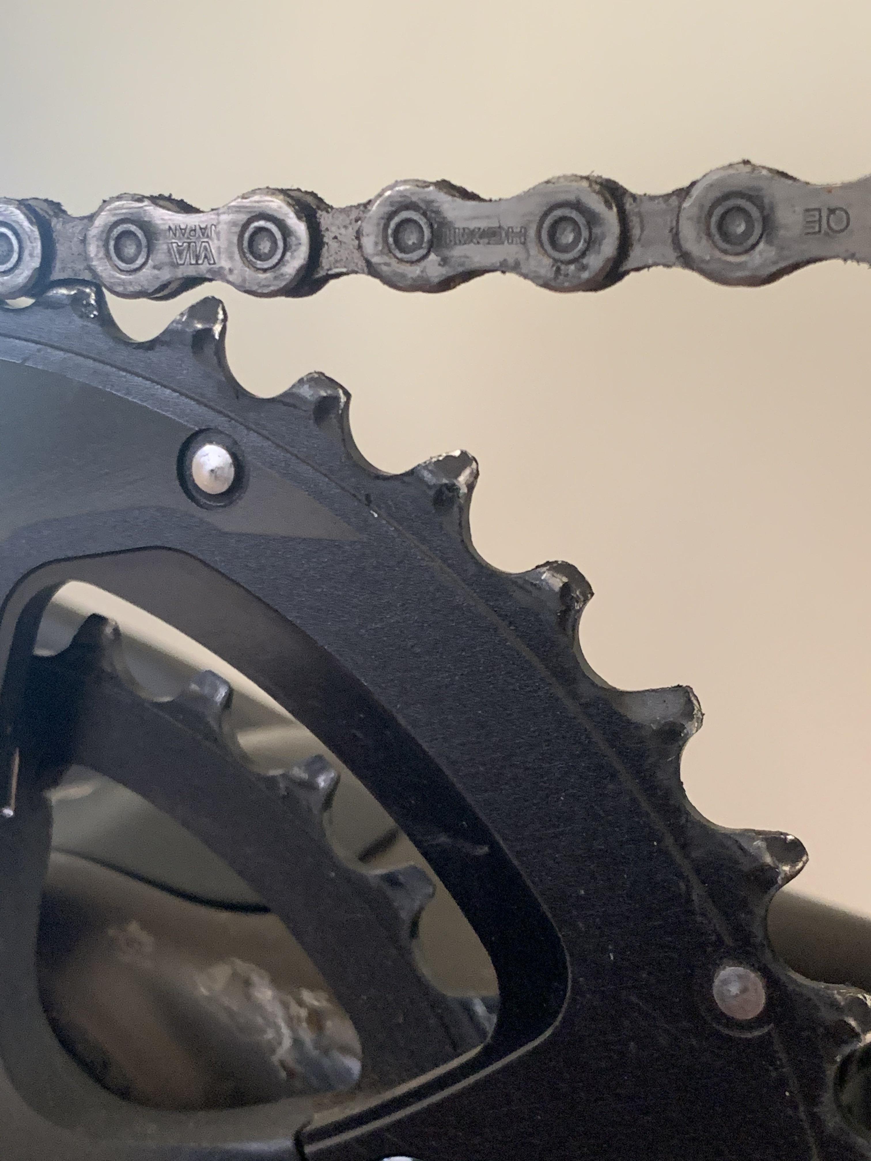 Is this normal chain ring wear for a bike with 500 miles on it? r