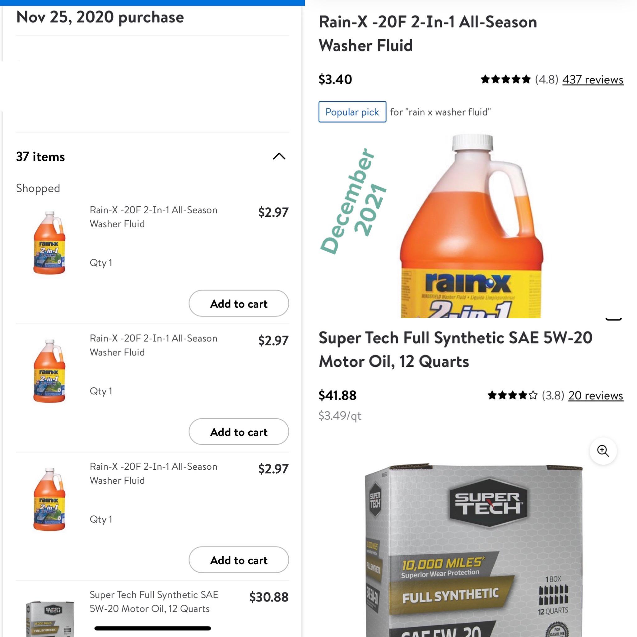 Motor oil prices Dec. ‘20 vs ‘21 r/inflation