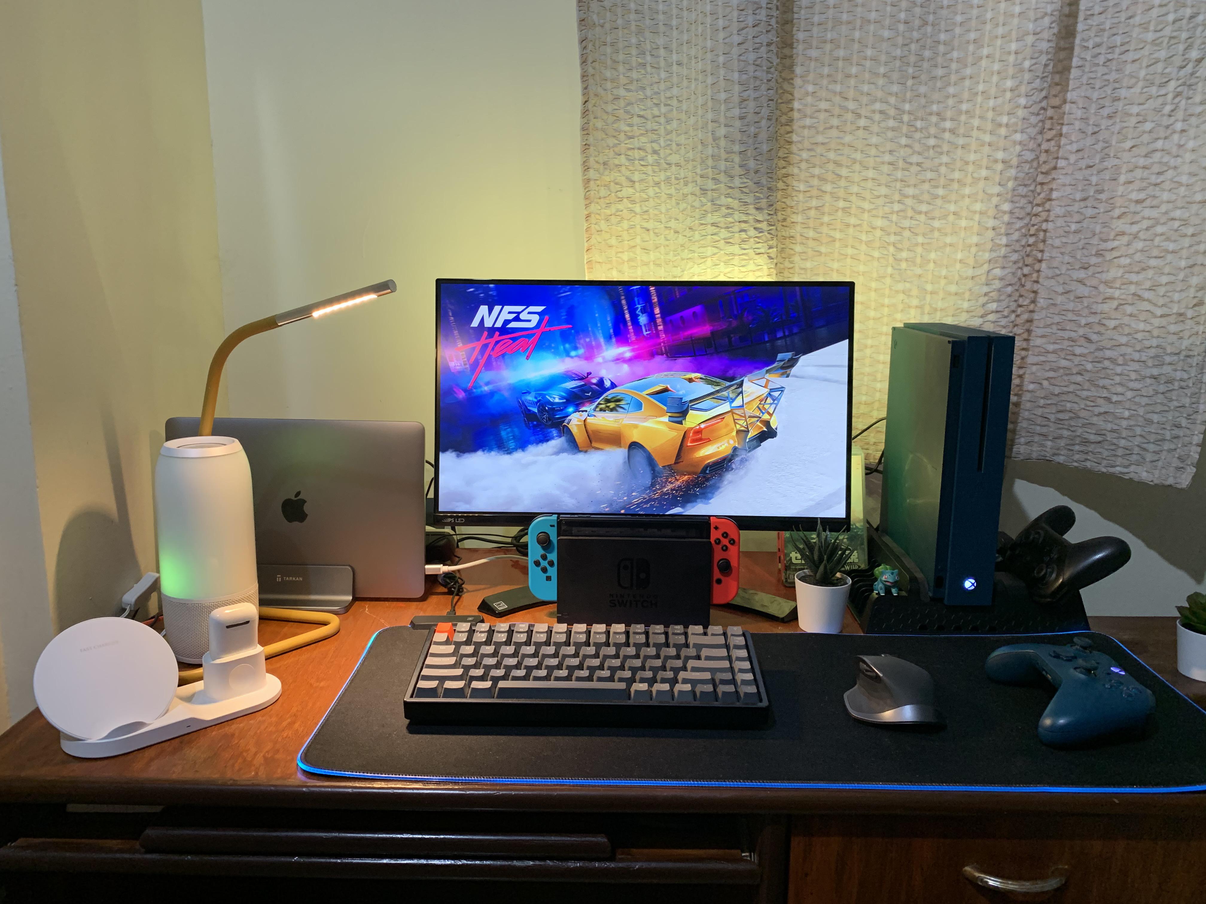 Finally xbox one S preowned for 120 usd, revamped my desk to fit into