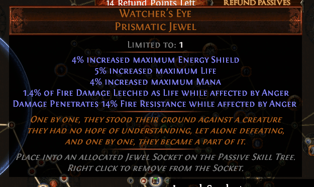 My best find yet in PoE Duo Anger Watchers Eye Delve SC