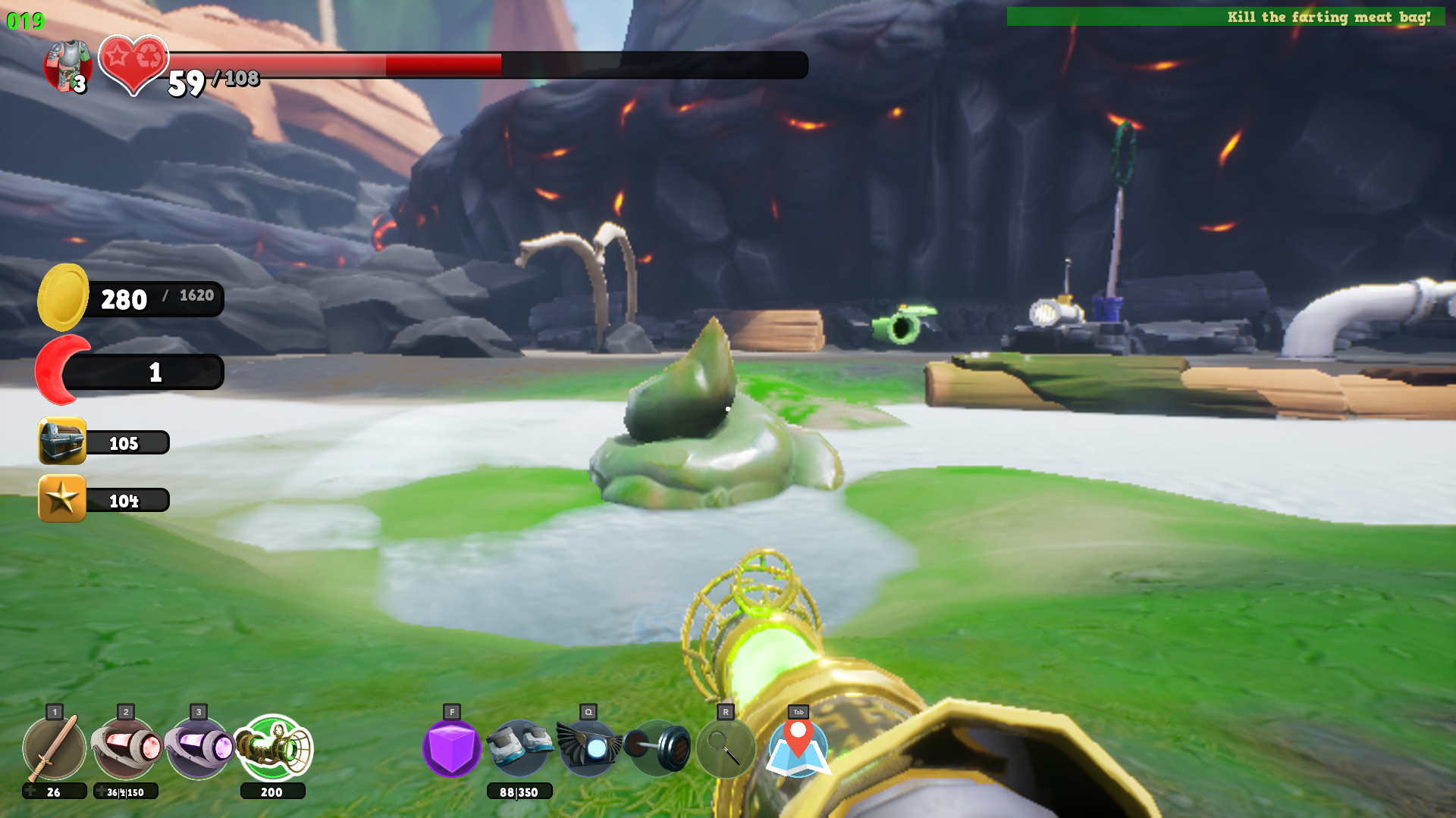 I defeated the farting meat bag and brought back the water but I left