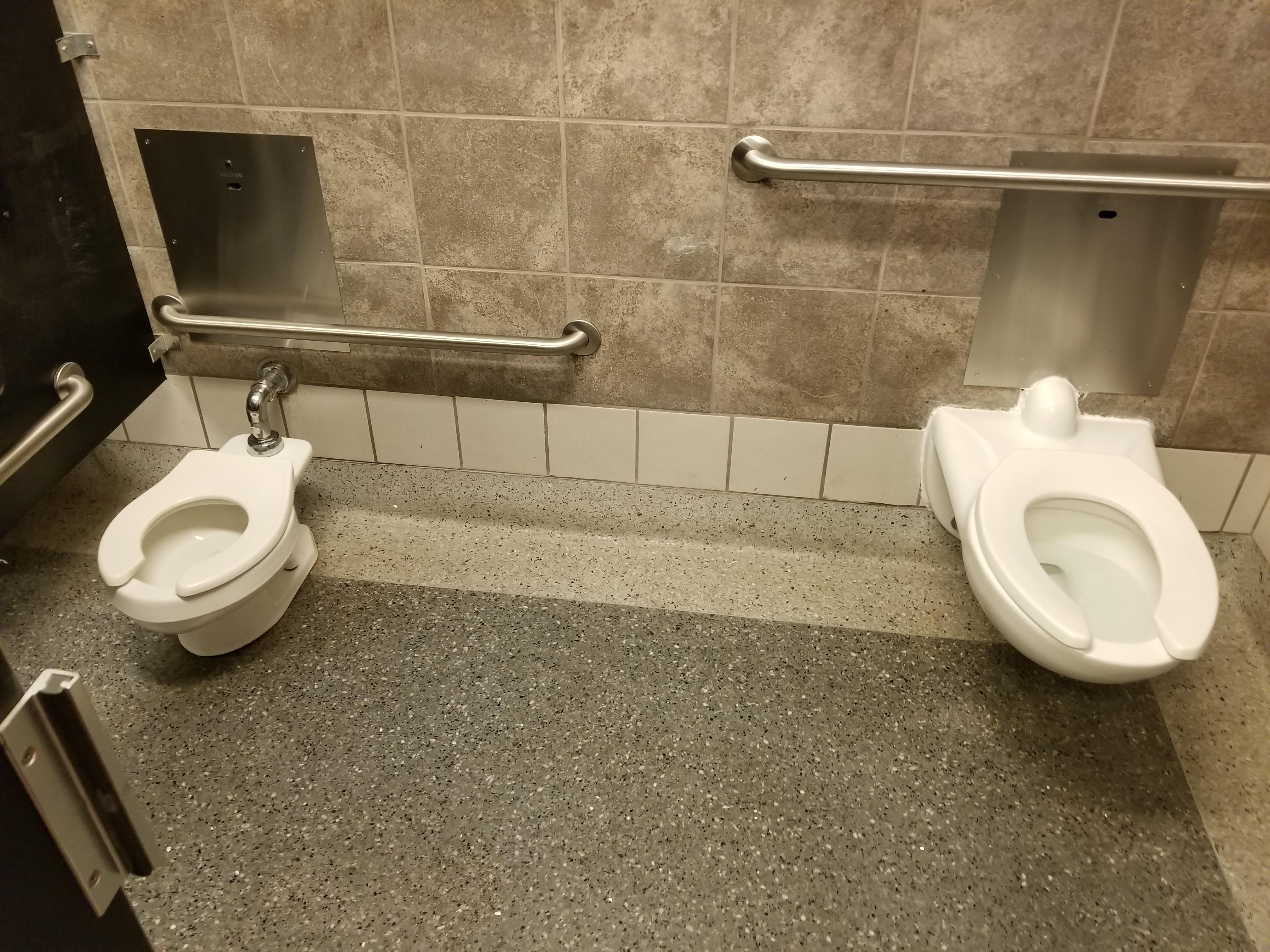 Virginia rest stop bathroom, I don't understand. CrappyDesign