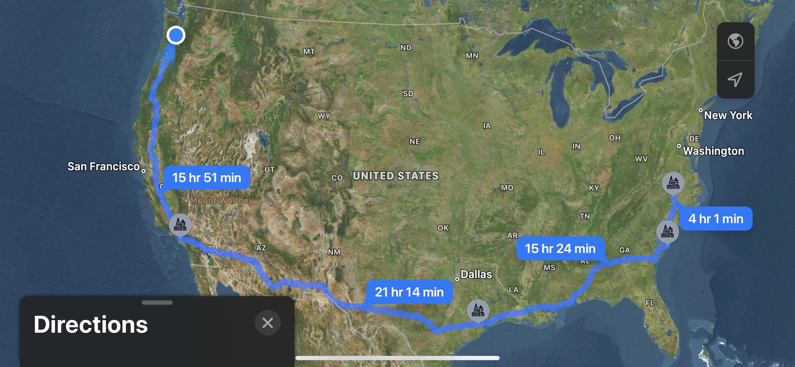 Seattle to NC? r/roadtrip