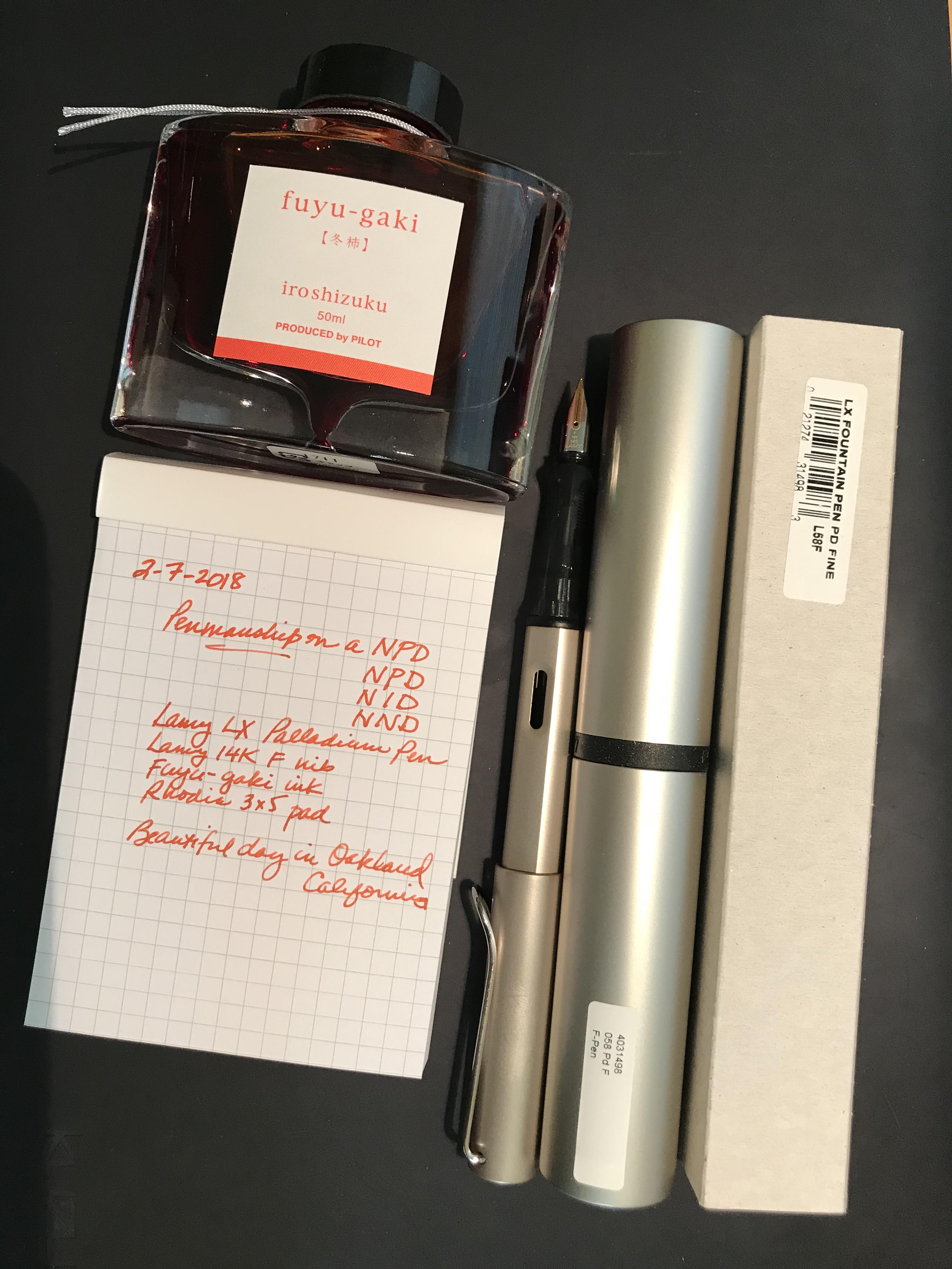 First post Penmanship with new pen new Rhodia pad new nib new ink r