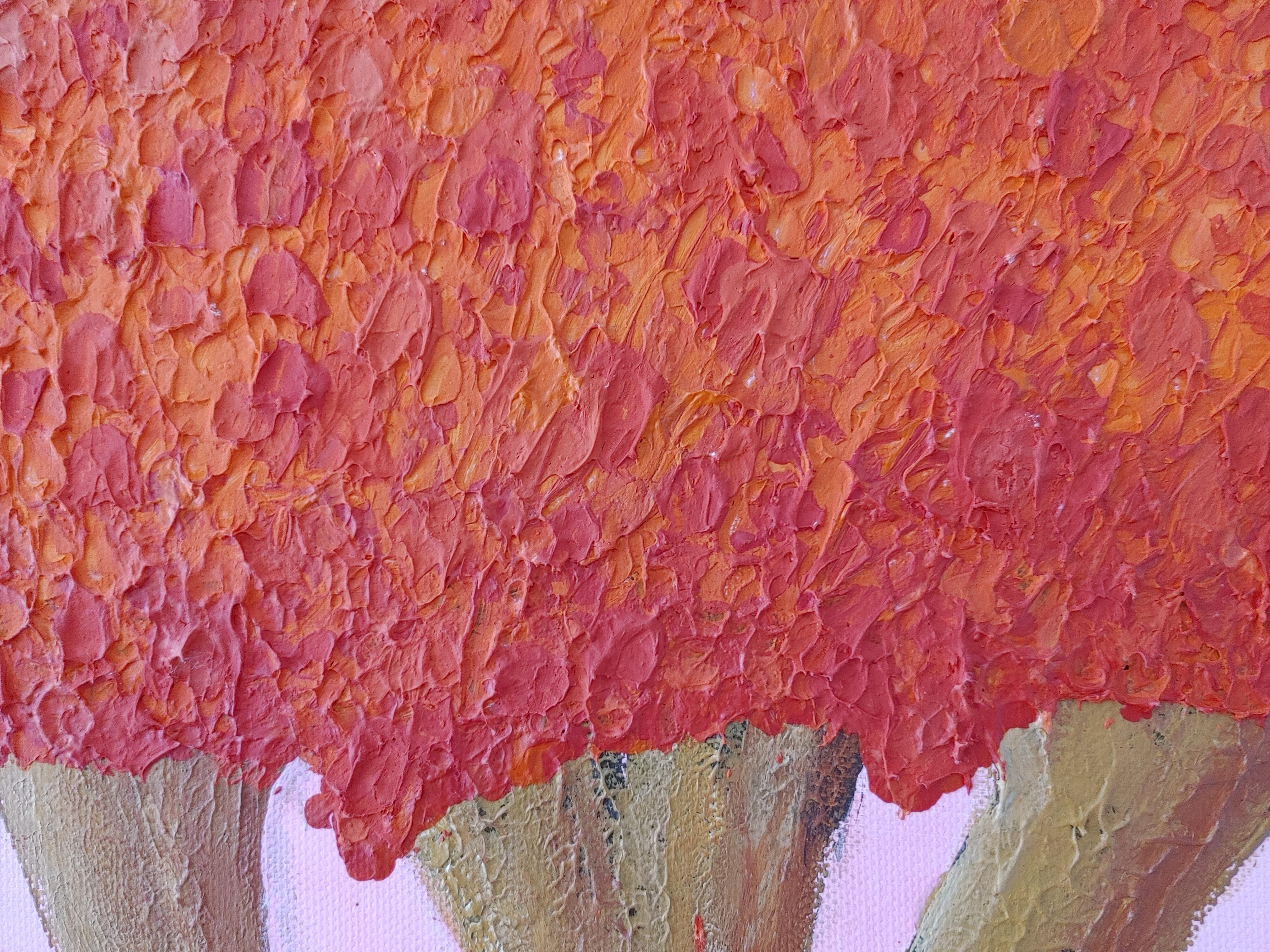 The thickened paint effect I got after mixing talcum powder with