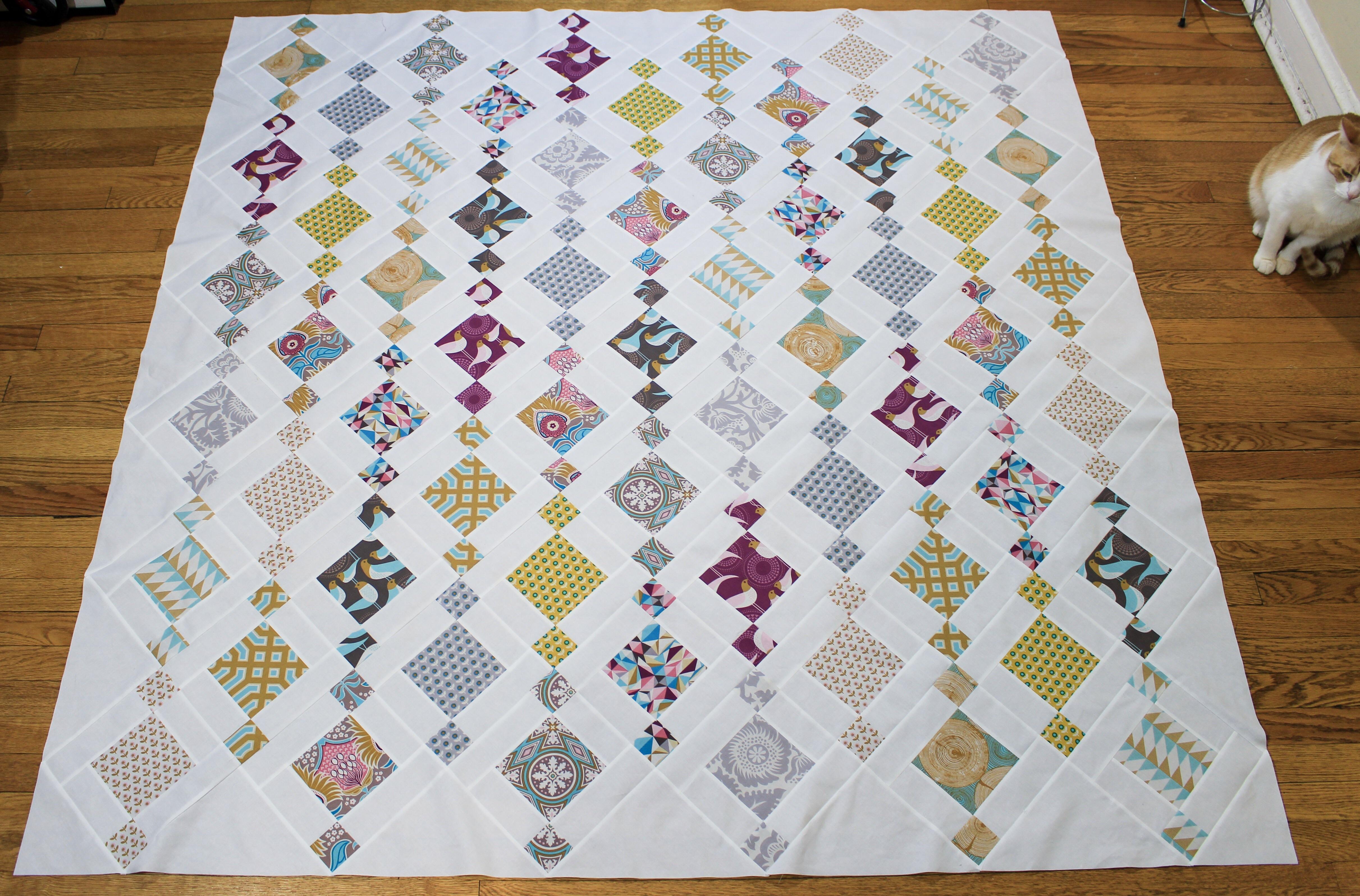 I finished this quilt top in a record THREE DAYS. Chandelier Quilt feat