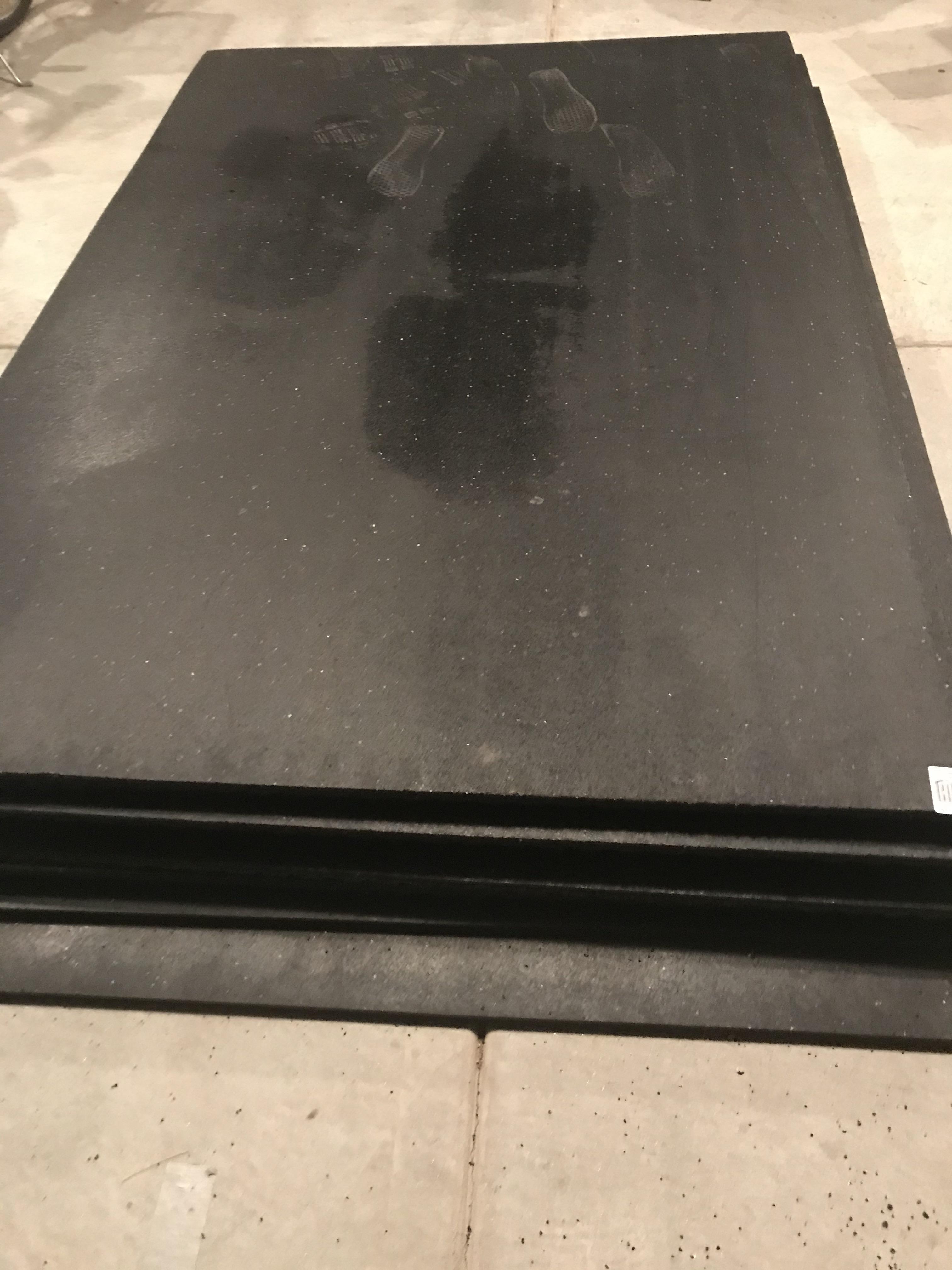 3/4 inch Stall mats. Going to cover the entire garage floor with these