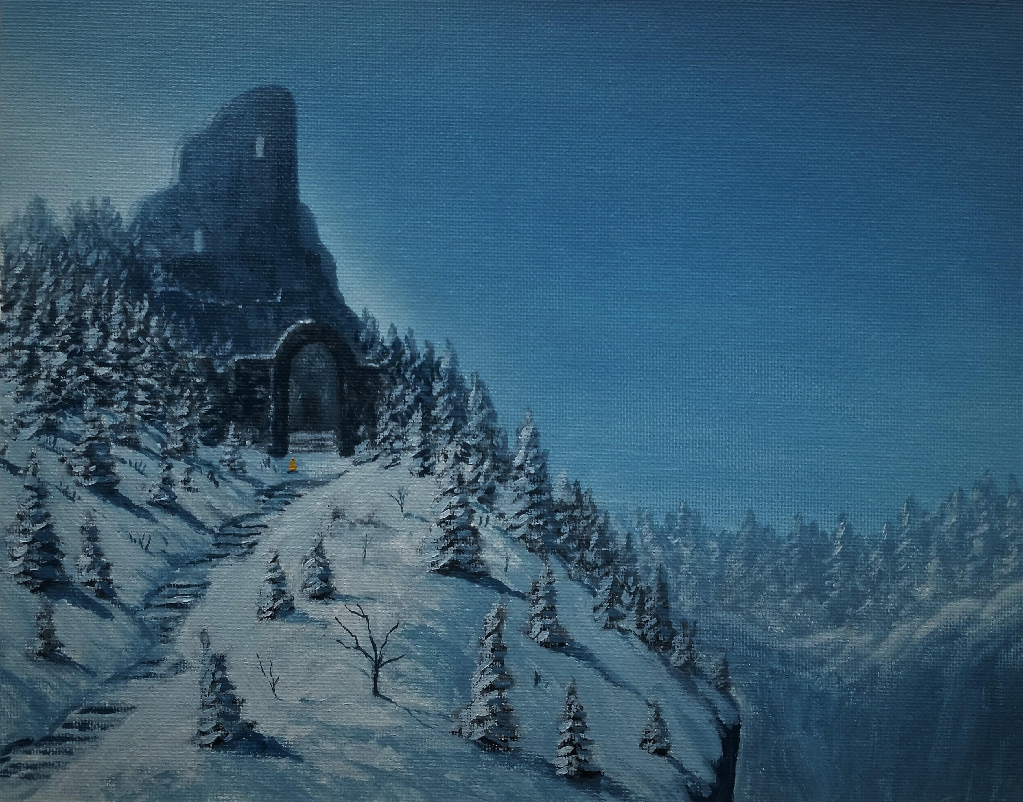 The Painted World of Ariamis, Me, Oil on canvas panel, 2018 r/Art