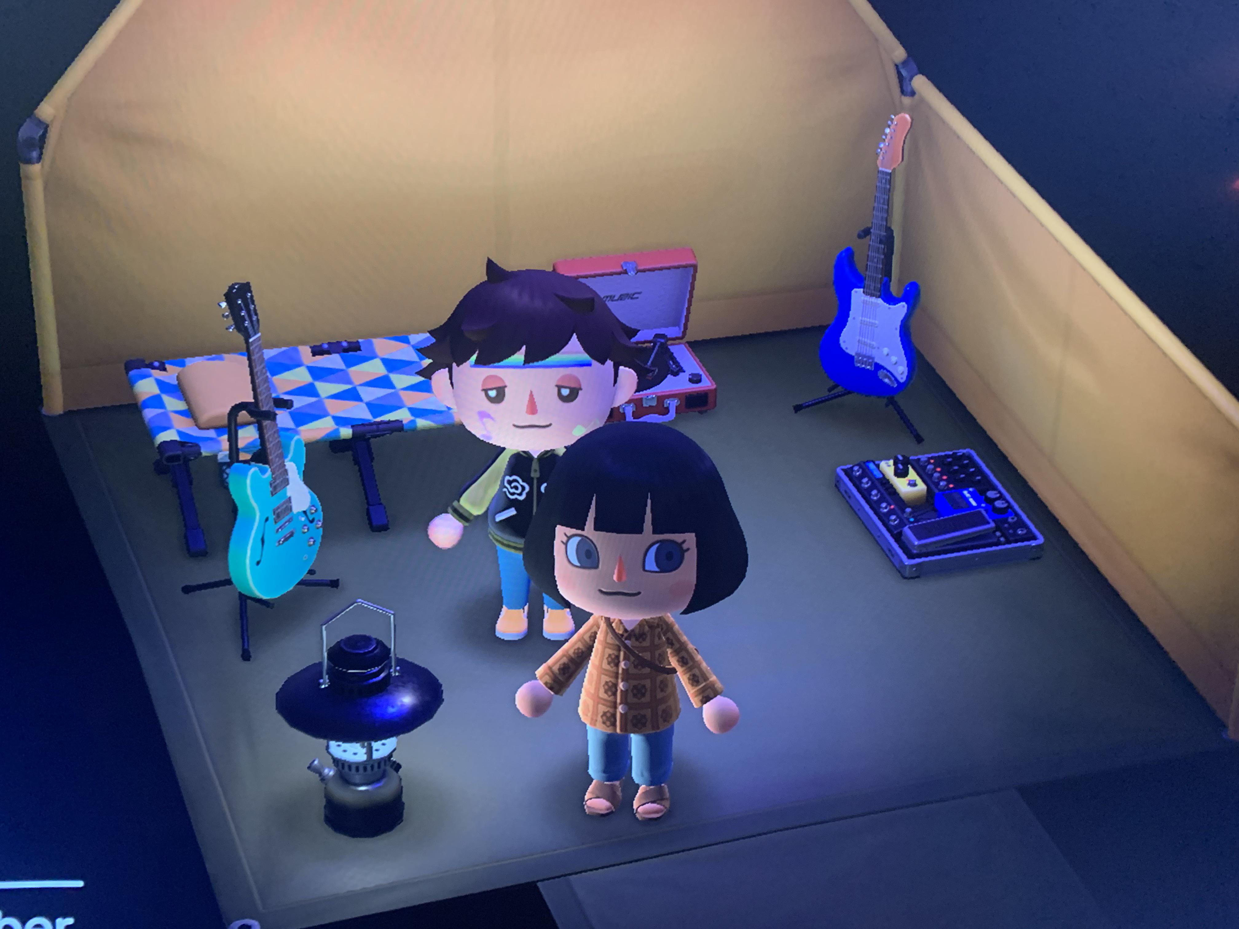 You can get pedalboards in Animal Crossing, evidently. Mine has a Boss