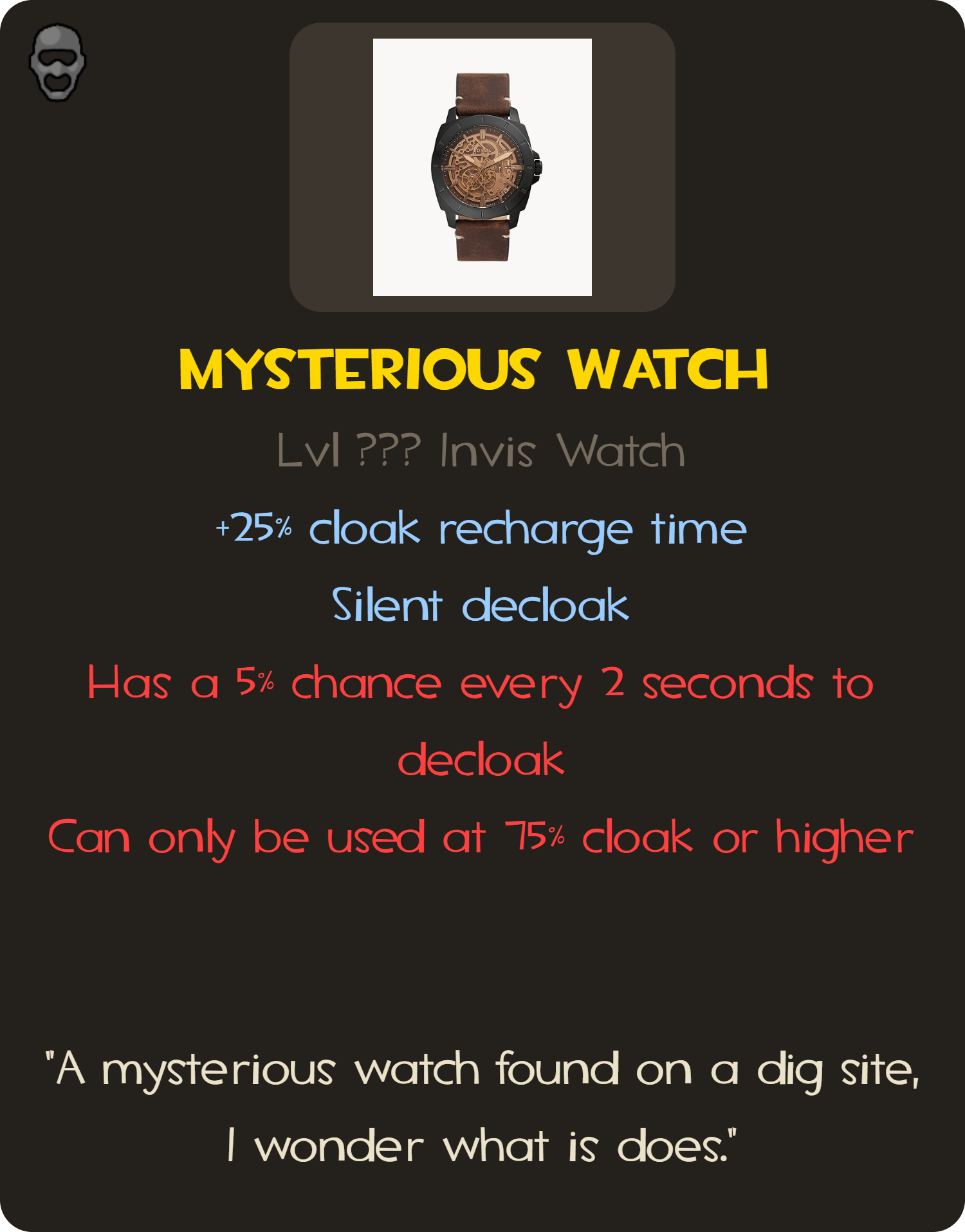 I made a invis watch for spy, what do y'all think? r/tf2