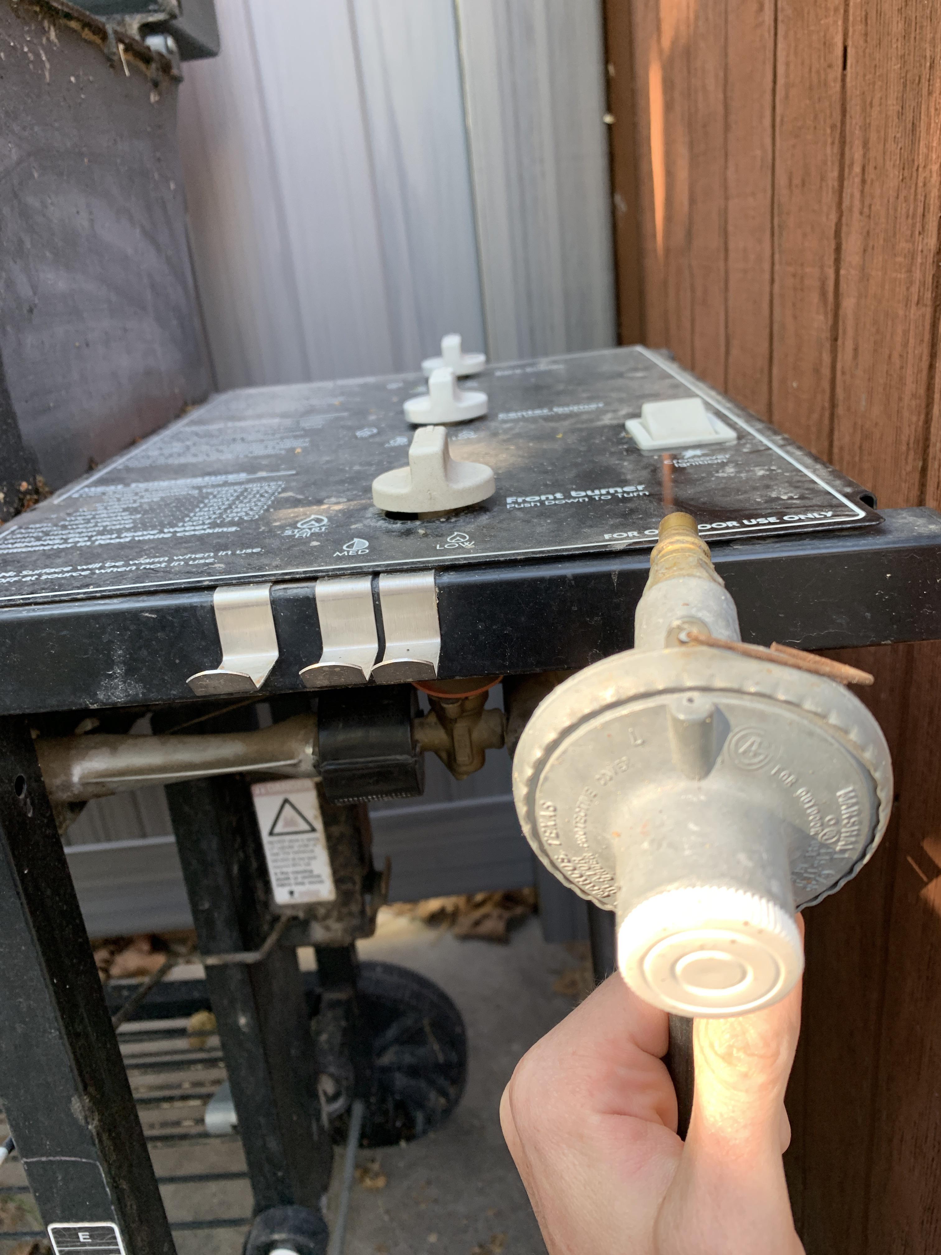 Propane coming out of the pin hole. What do I do? r/grills