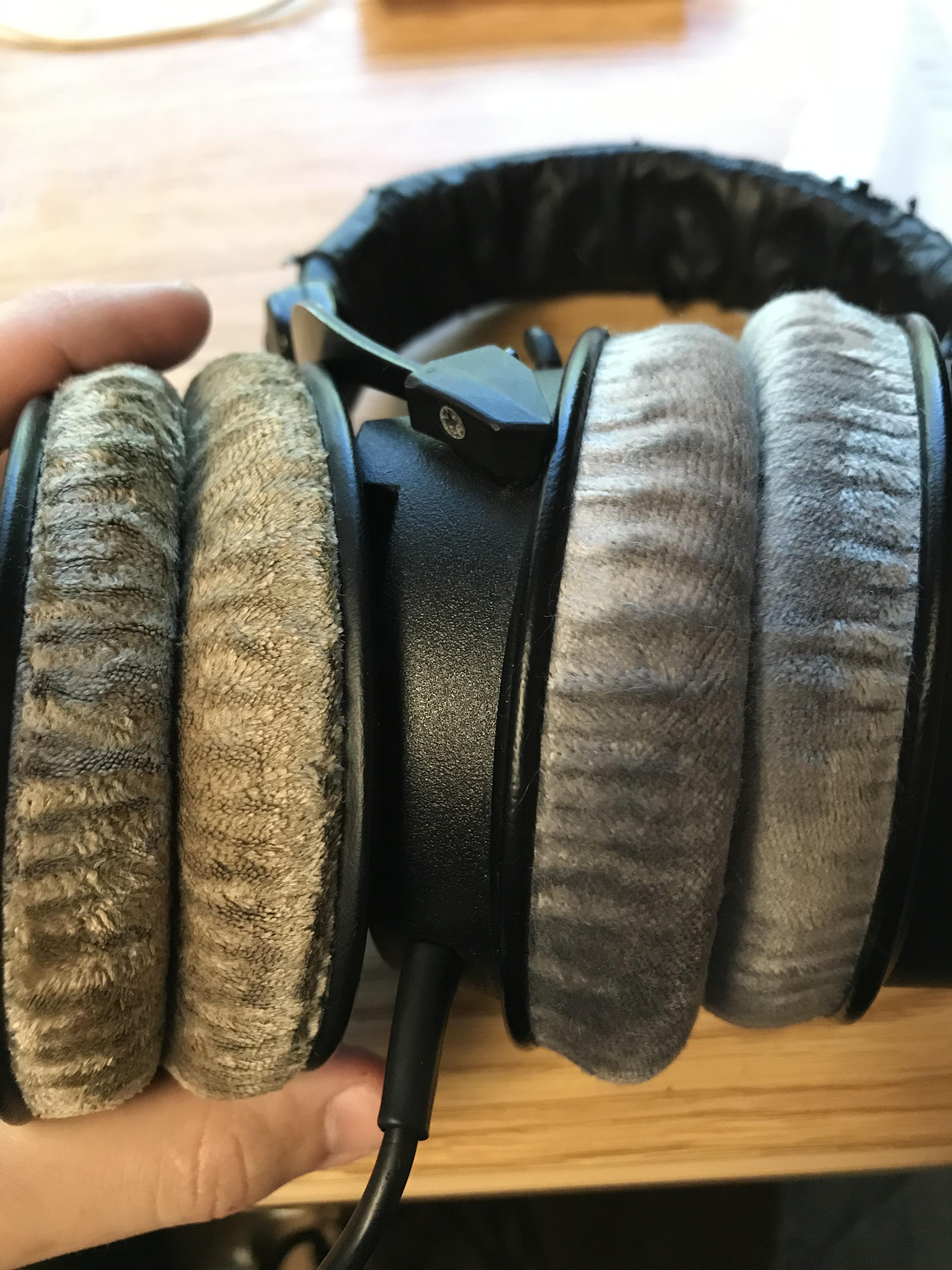 Old headphone pads vs new ones just installed. r/Wellworn