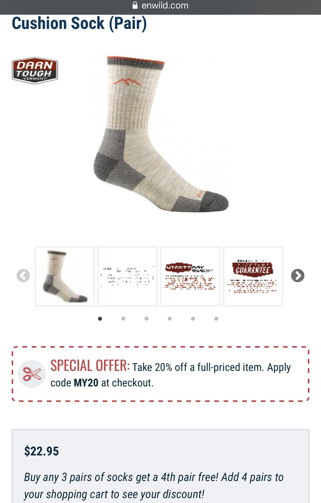 Darn good deal on Darn Tough socks r/RedWingShoes