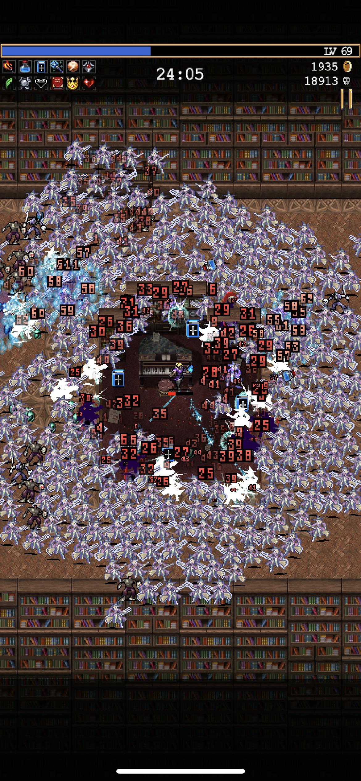 My first legit run. I also think the game was trying to tell me something. r/VampireSurvivors