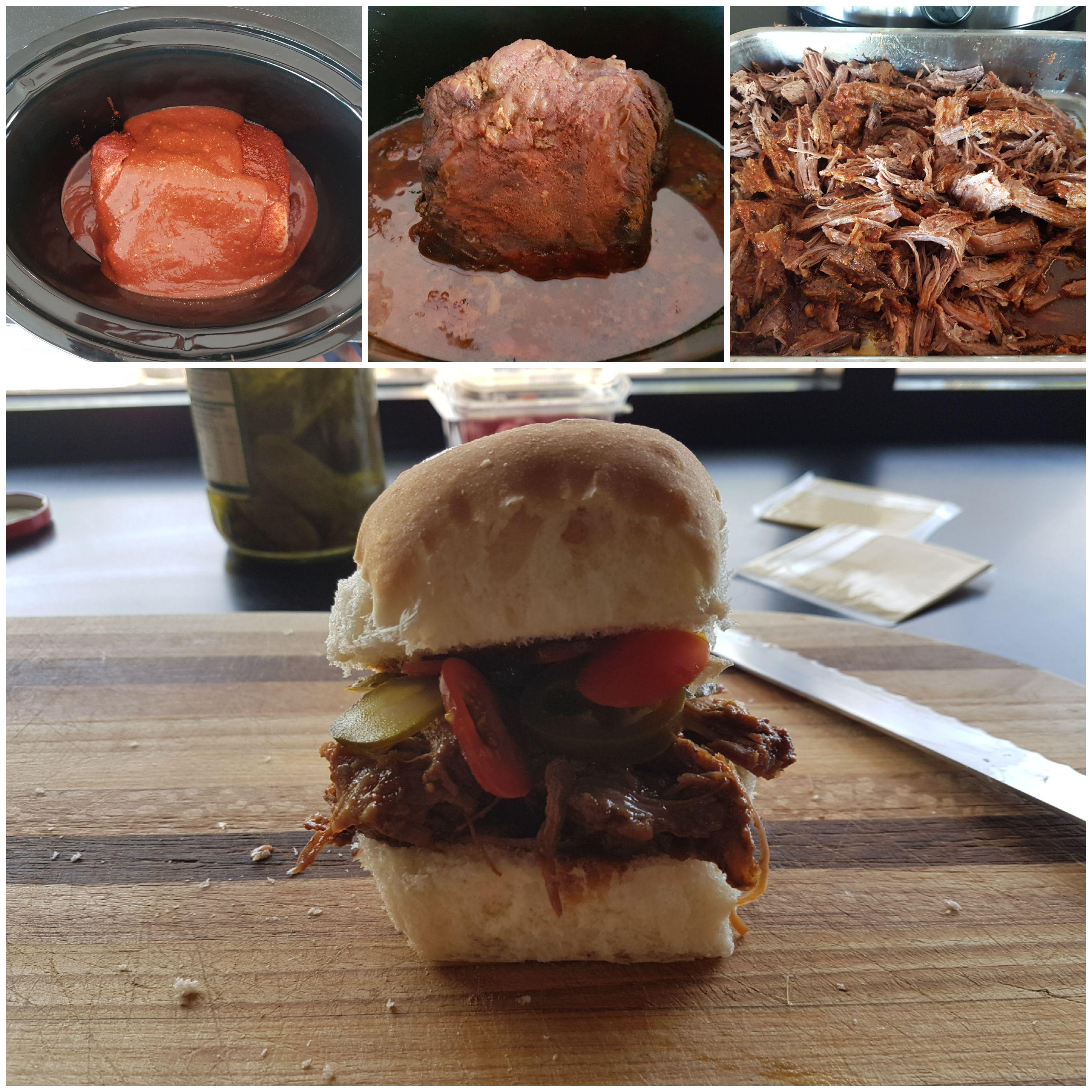 SlowCooked "Barbecued" Beef Burger r/slowcooking