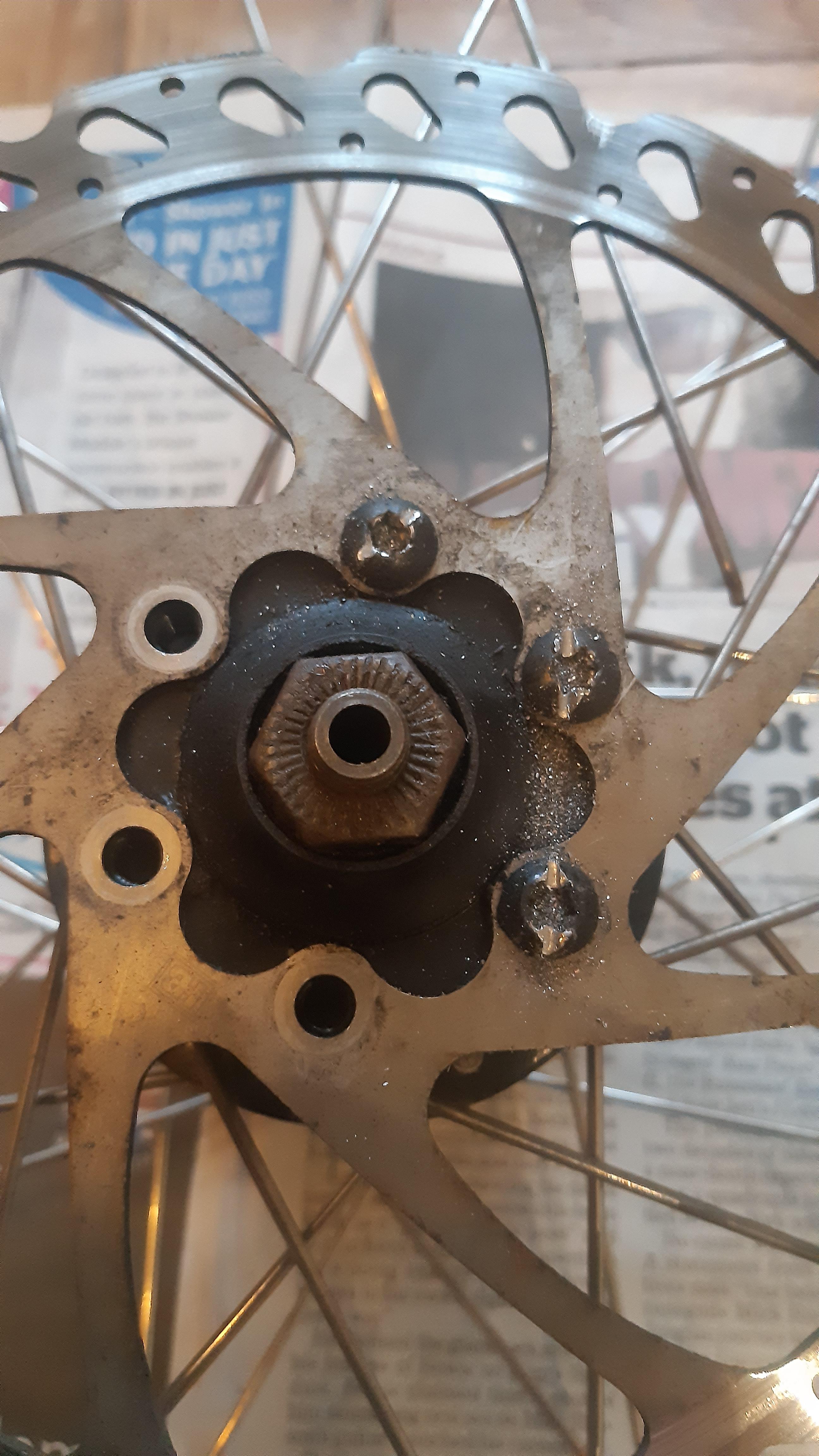 rounded and seized rotor bolts tried several methods to remove these