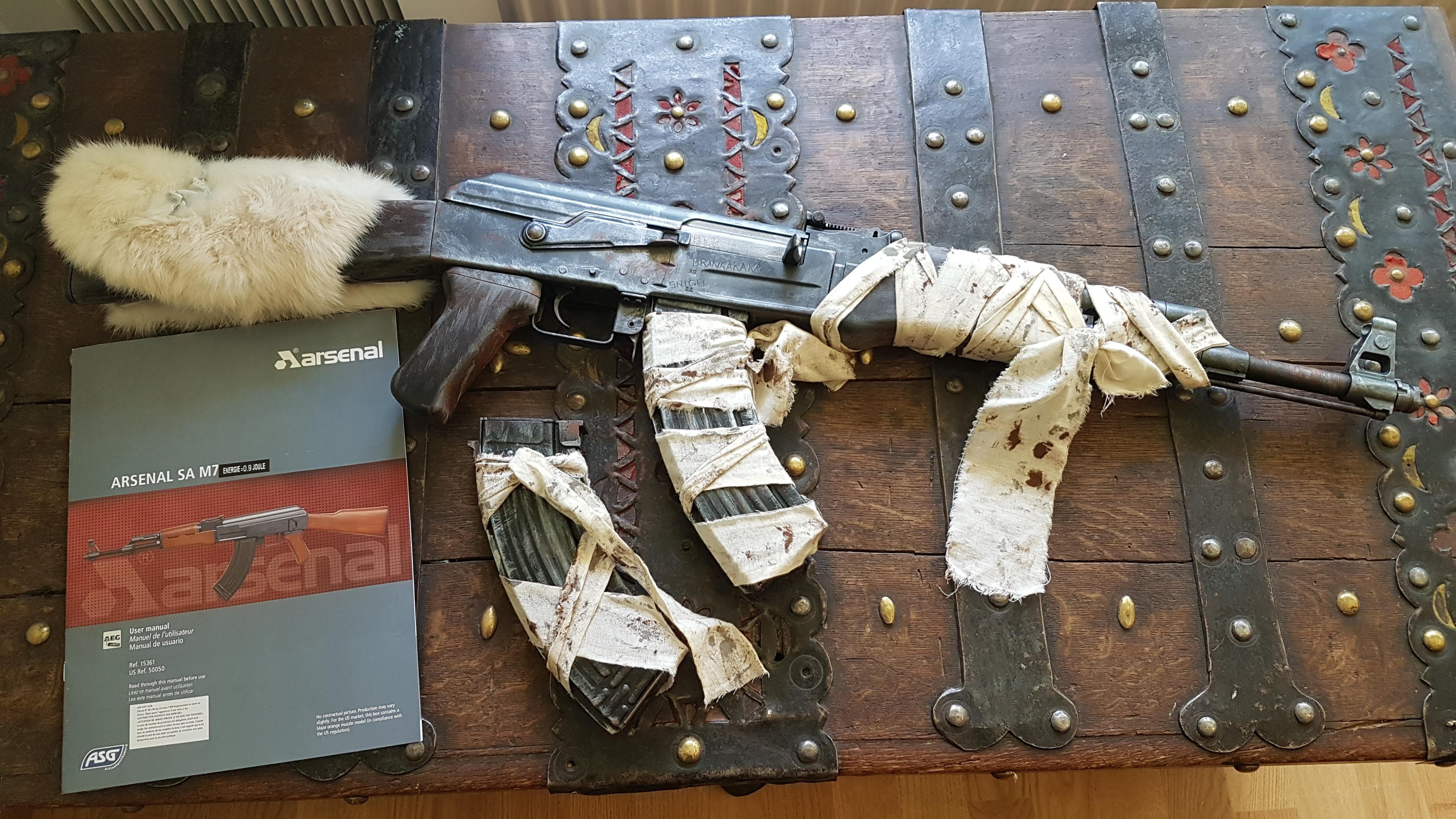 First airsoft for postapoc larp Arsenal SA M7 AK47 r/airsoft