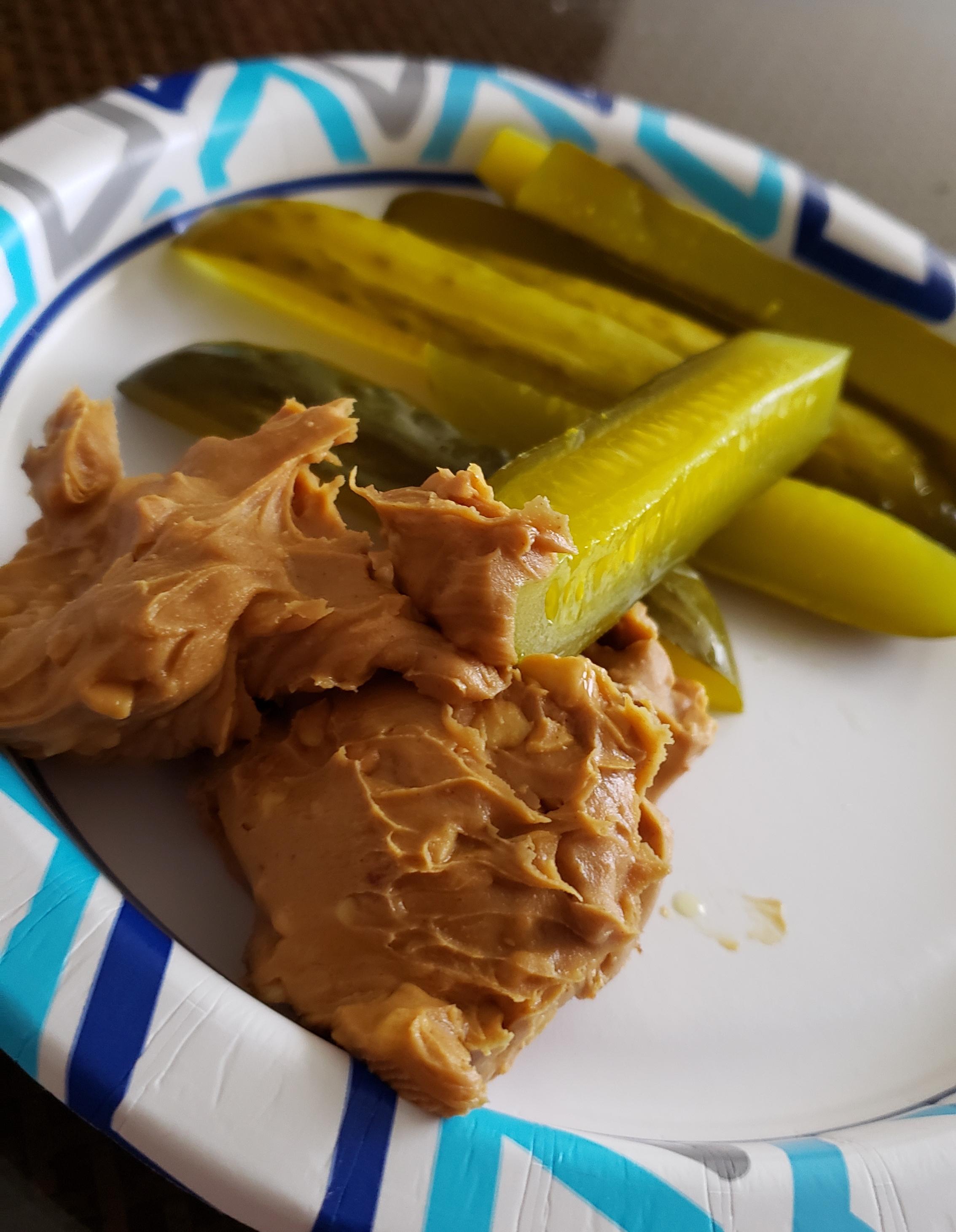 Got high. Only had pickles and peanut butter. r/shittyfoodporn