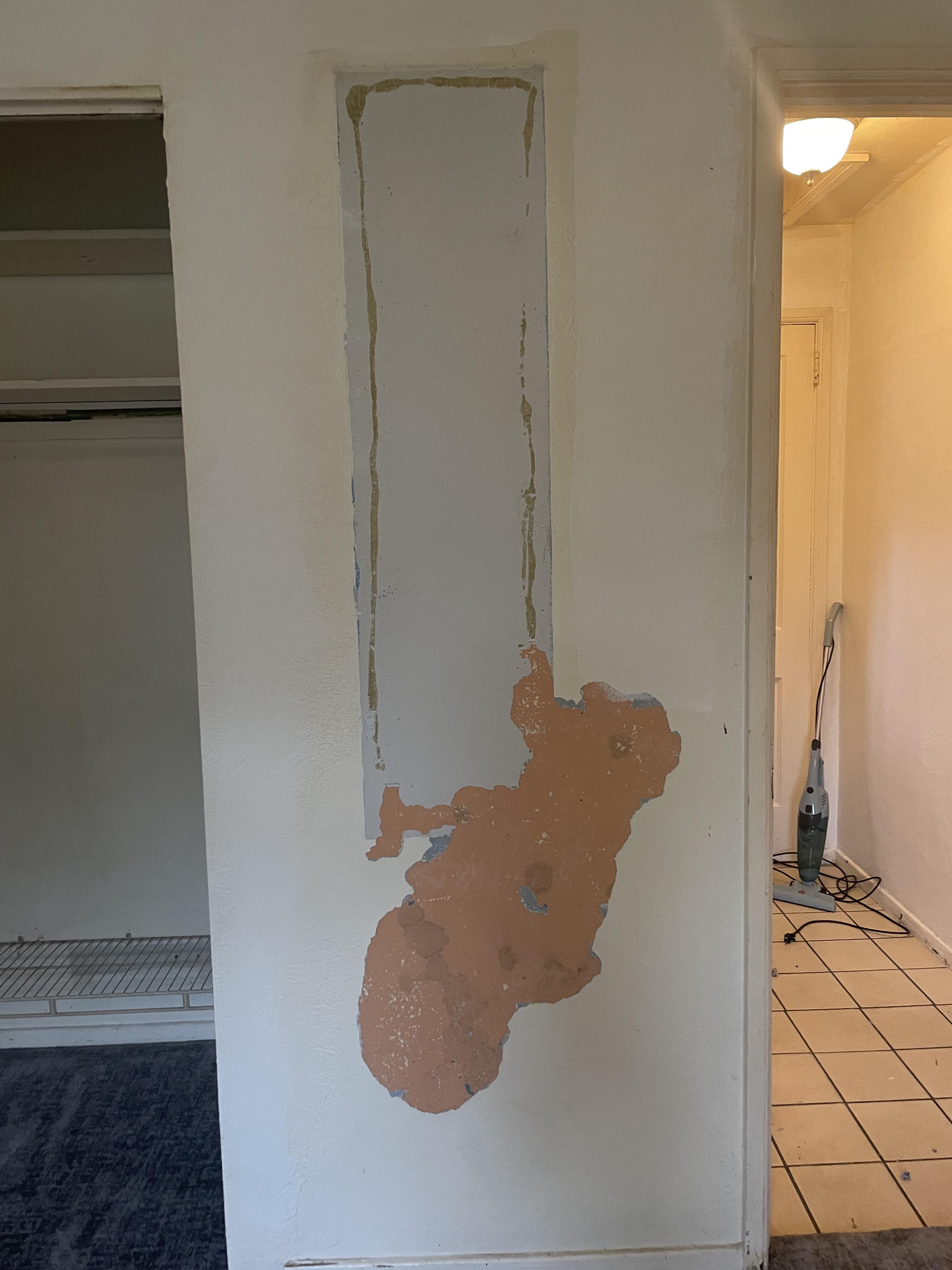 My Dad said this is too big of a paint chip to do spackle. Wonder if I should try anyways, buff