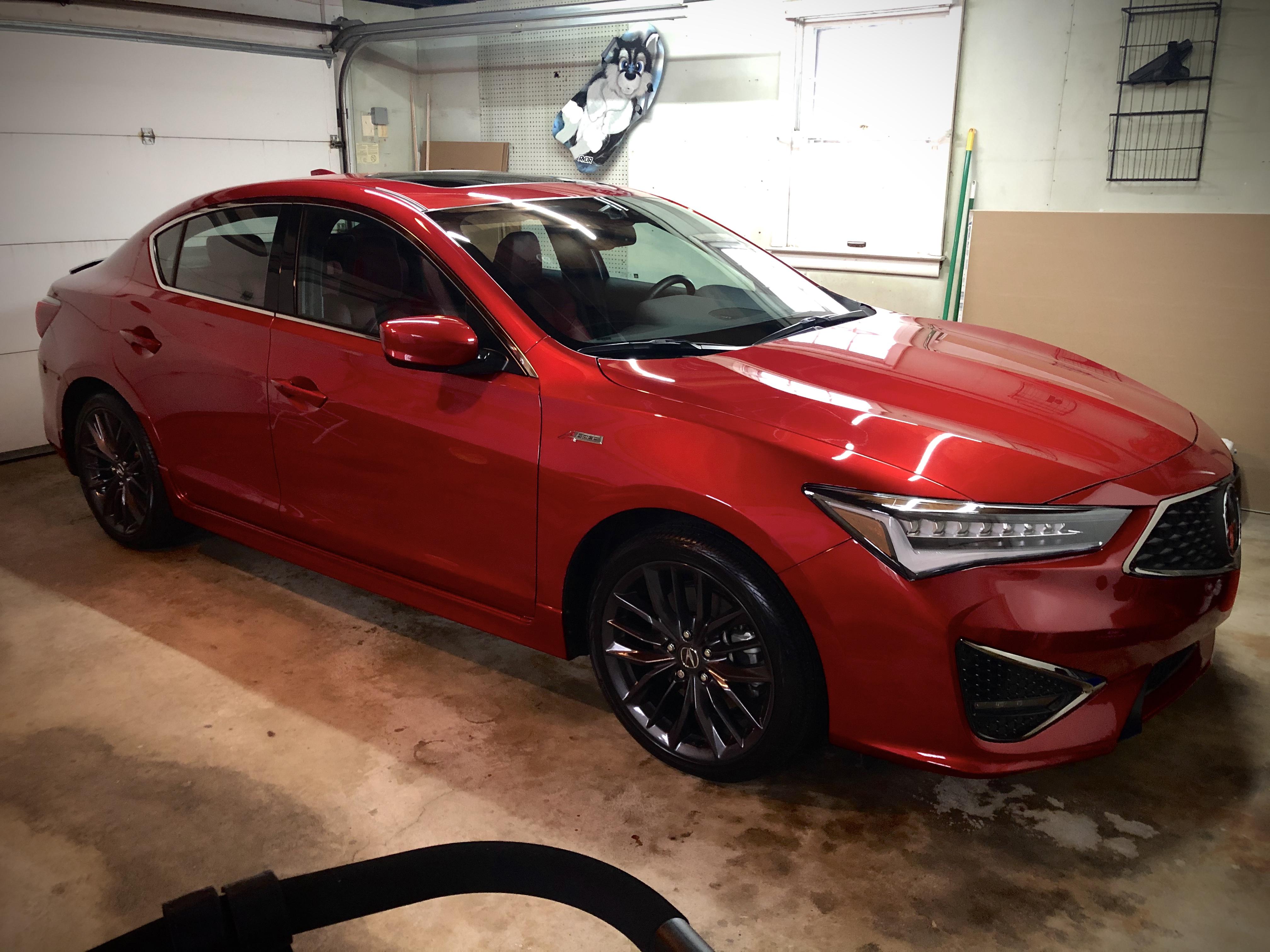 2019 Red on Red ILX ASpec Premium still keeping her spotless r/Acura
