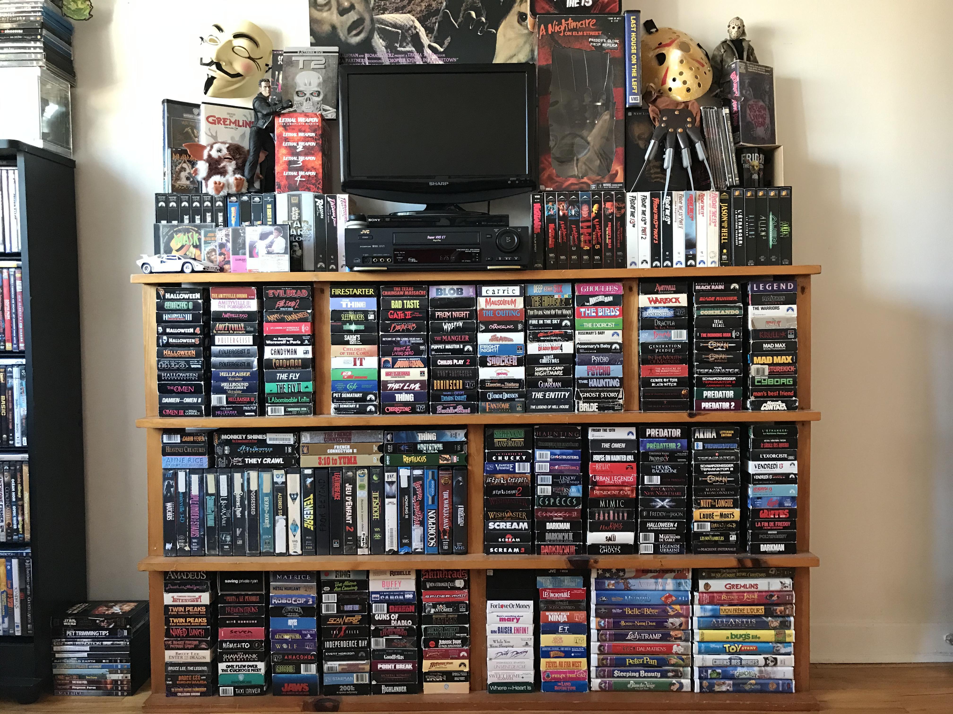 Collection final update filled my VHS shelf to the brim ! r/VHS