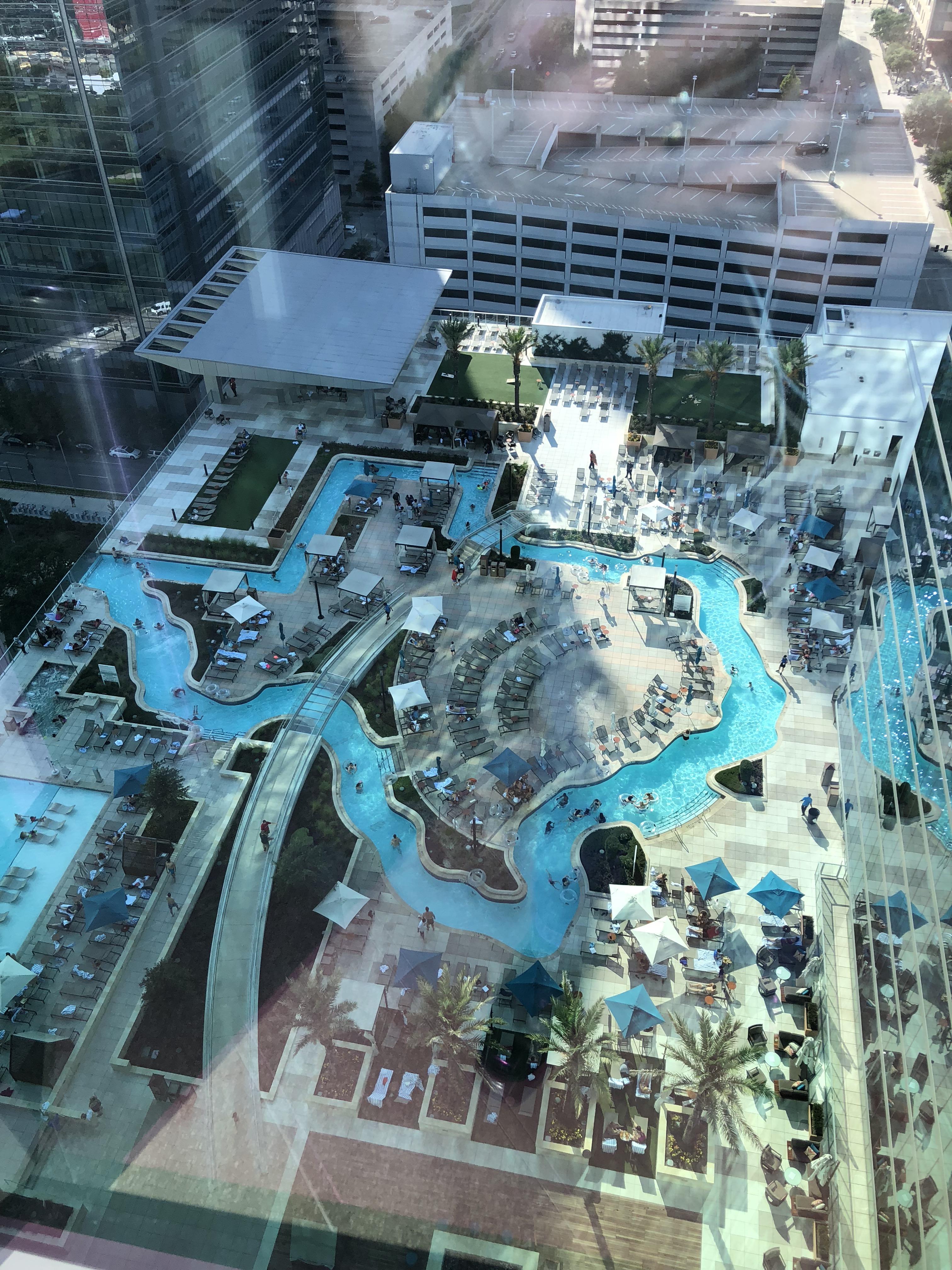 Houston’s Marriott has a Texas shaped pool! texas