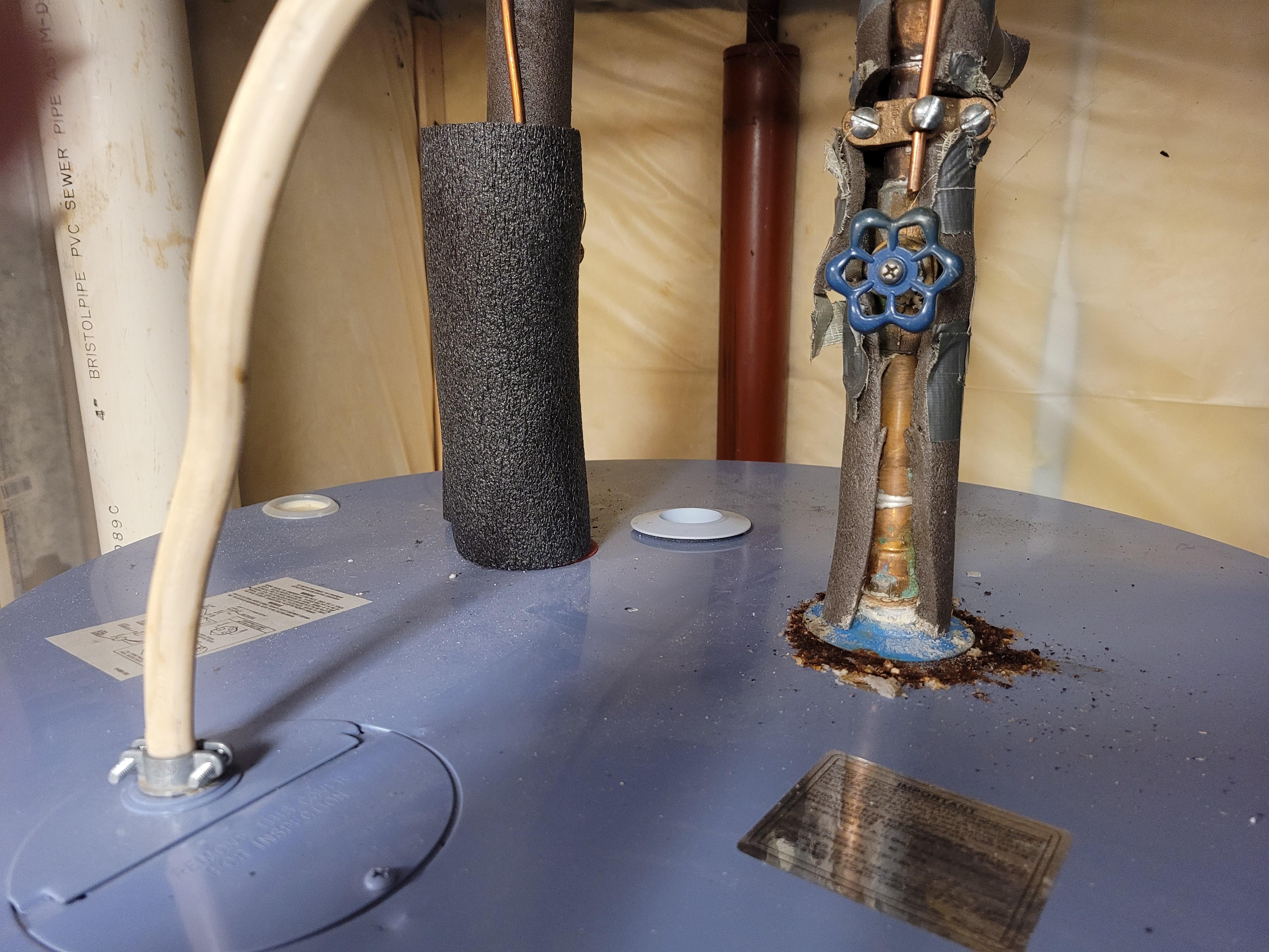 Is this water heater rust concerning? 80 gal Kenmore electric, about 10