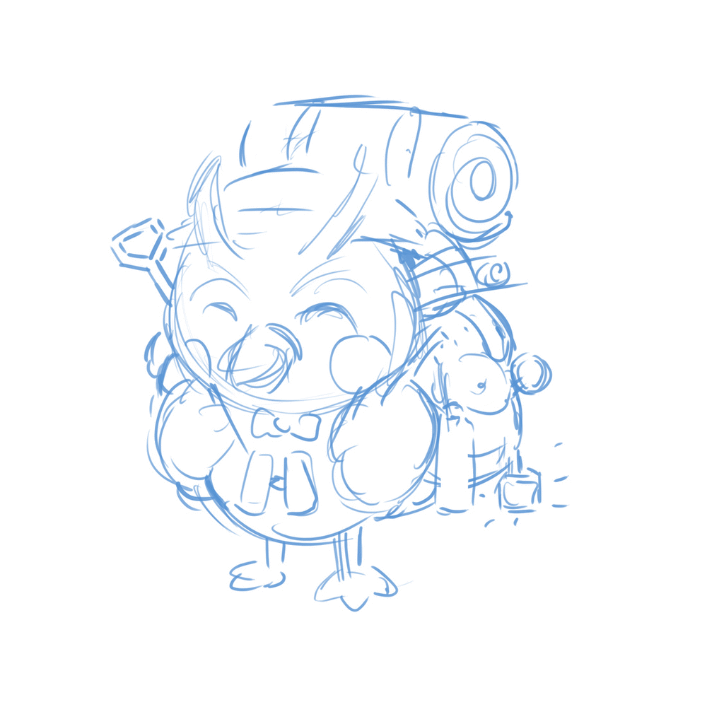 I turned my Blathers painting into a lucky charm and I'm super happy