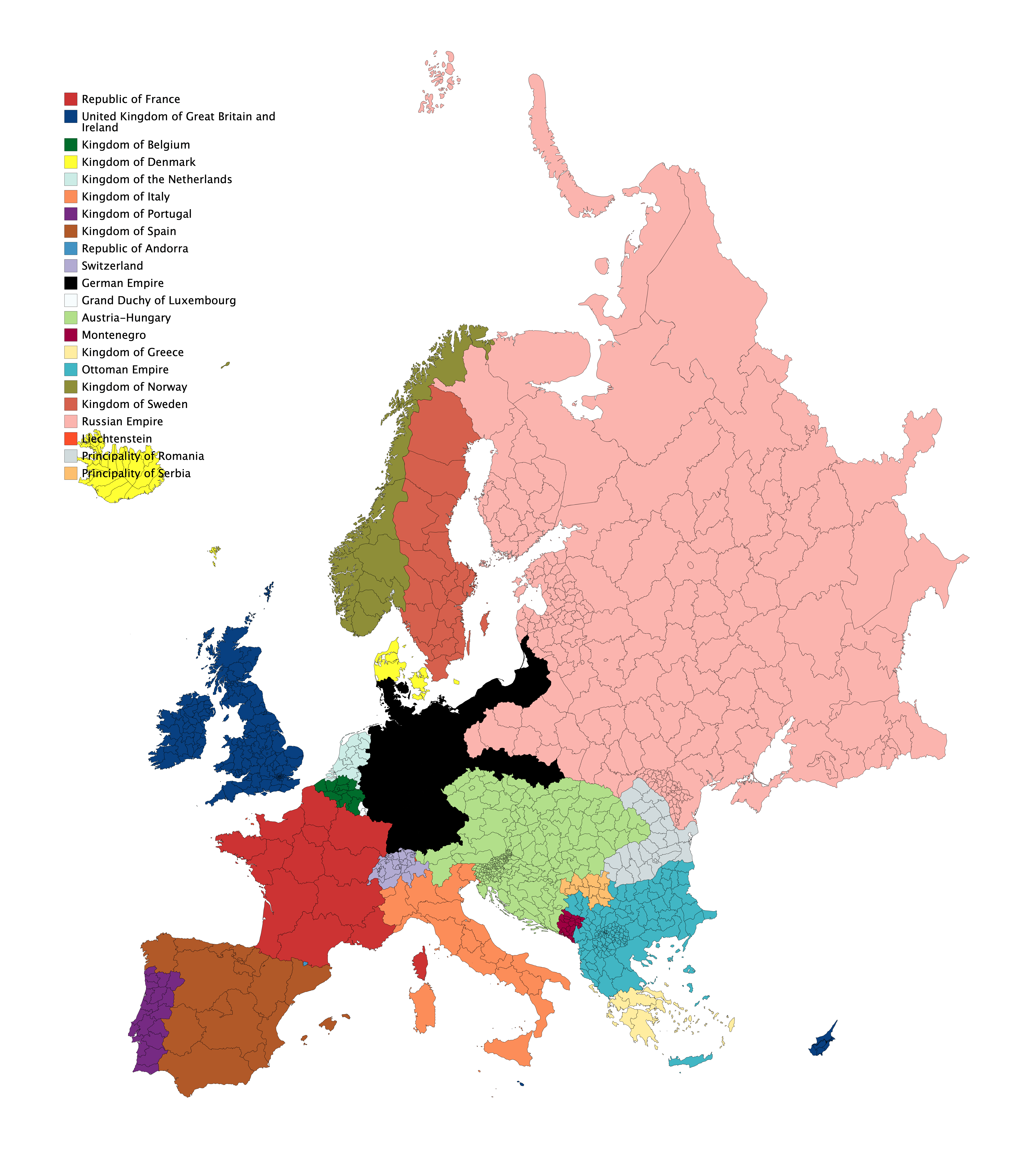 Map Of Europe Before Franco Prussian War Map of Europe in 1890 if the FrancoPrussian war never happened (part 1