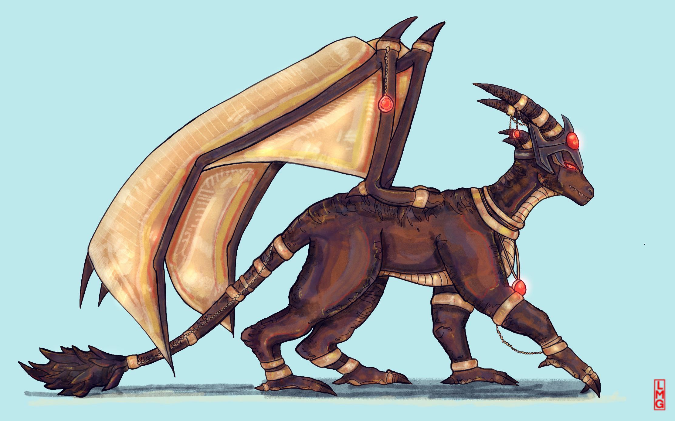 A black dragon oc I drew r/wow