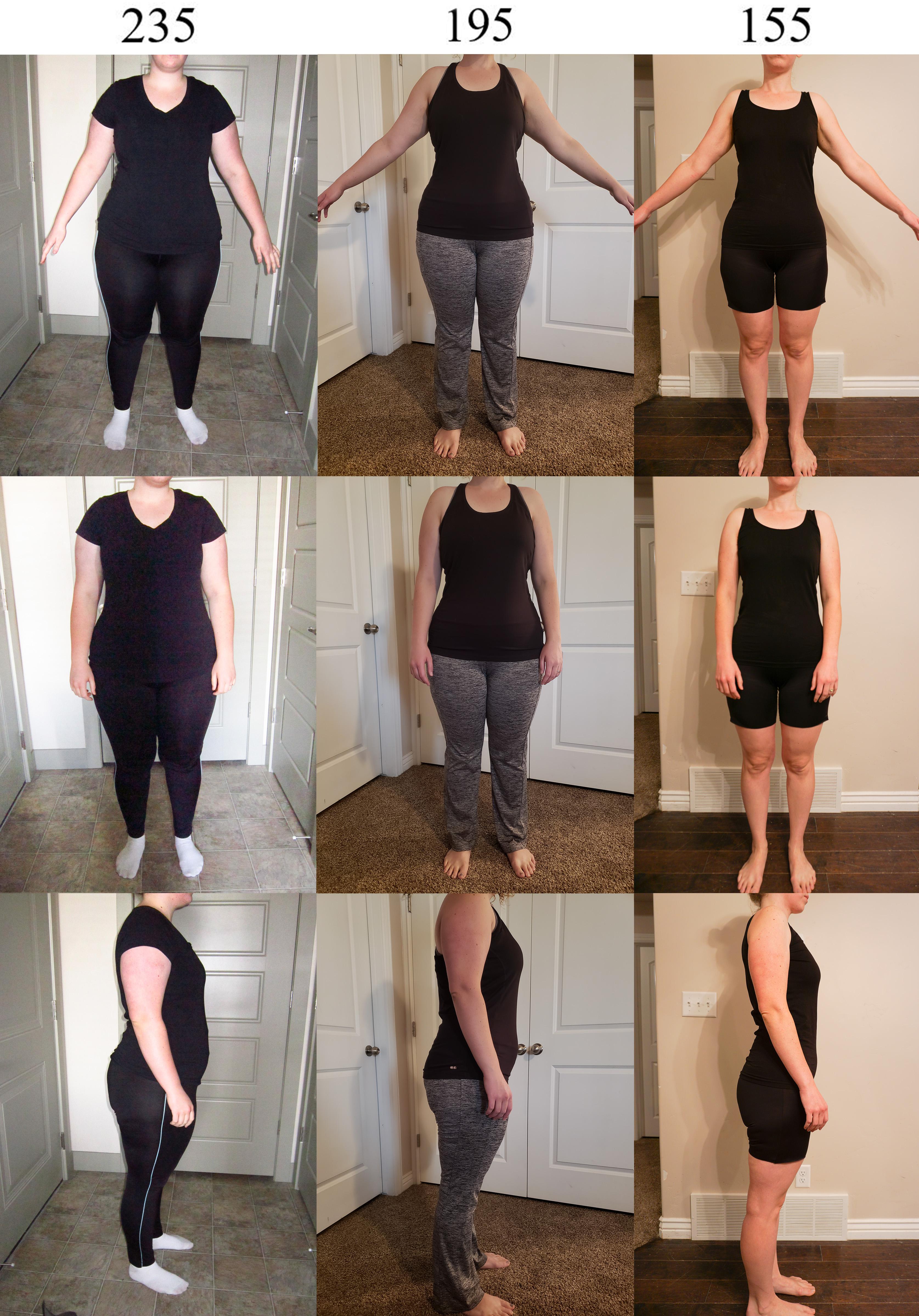 F/25/5'7" [235lbs > 155lbs = 80lbs] (3 years) Learned to be happy with