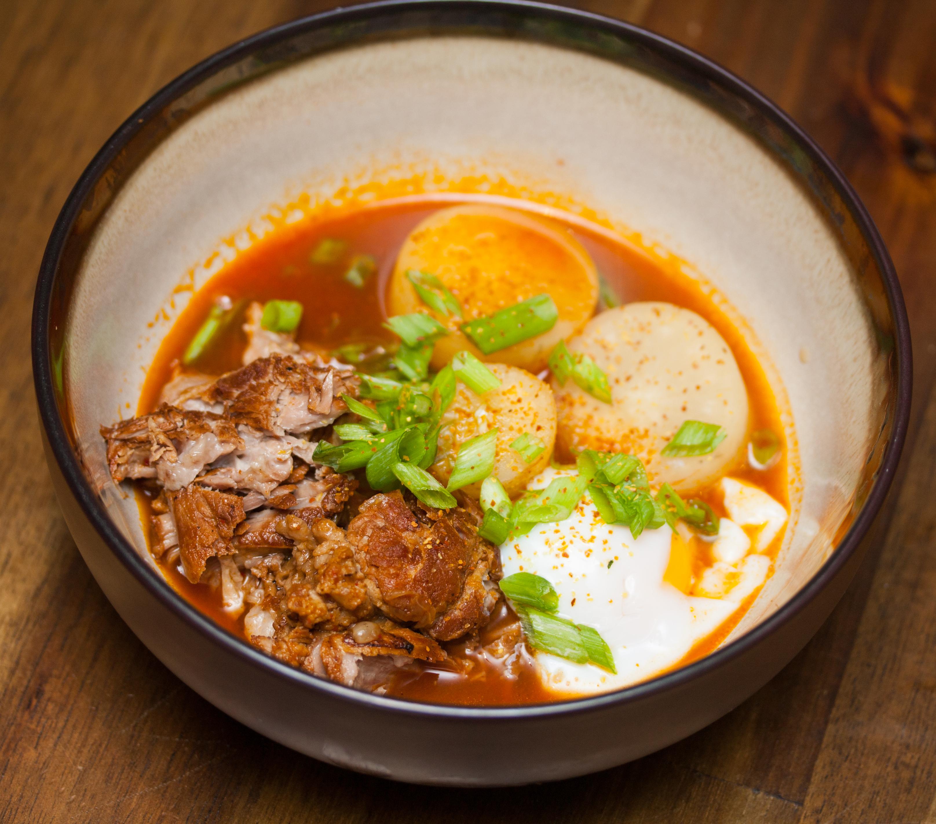 [I made] Kimchi Jjigae (Kimchi stew with fatty pork shoulder, sous vide