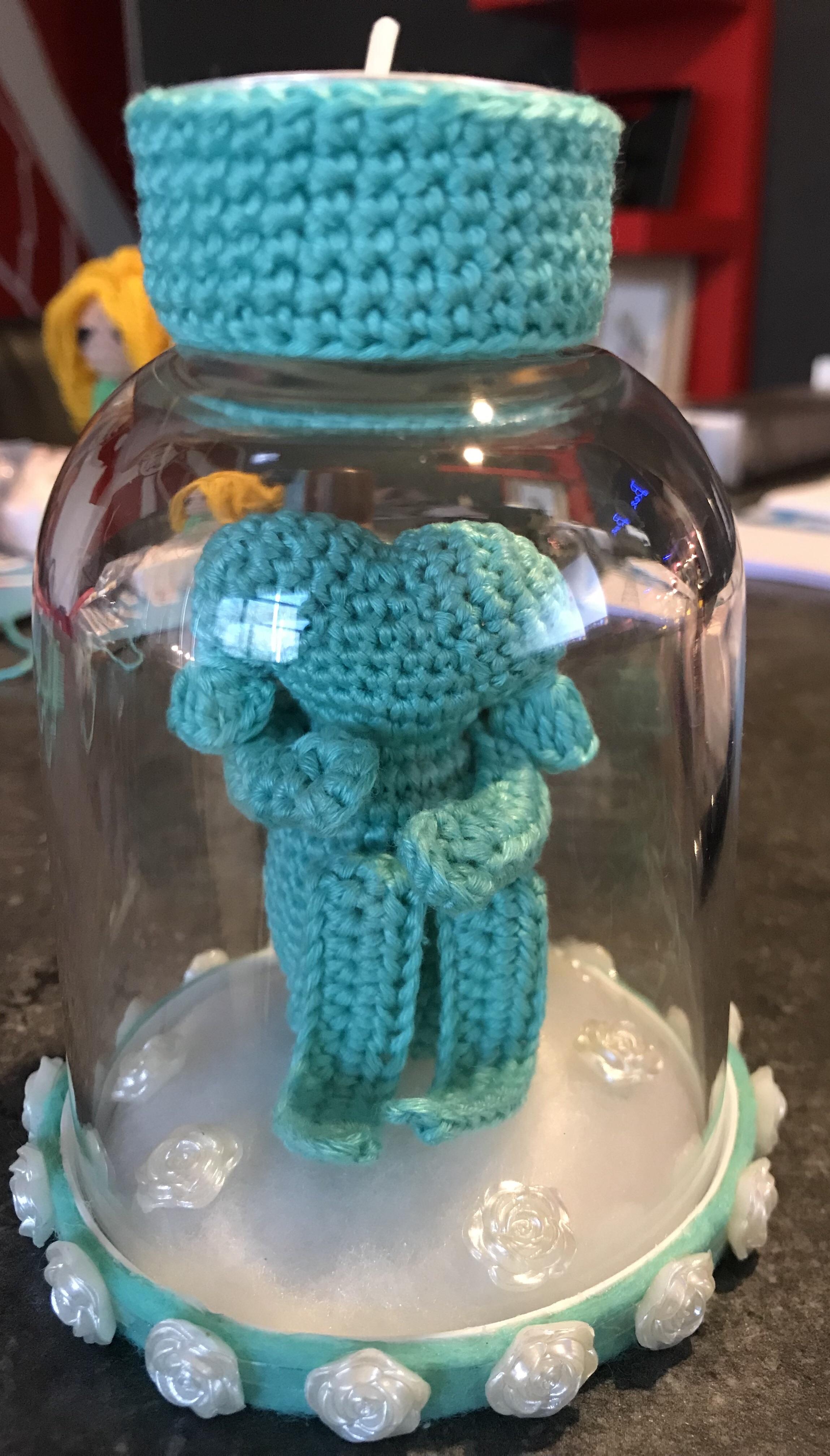 Made a little doll in a jar... r/Amigurumi
