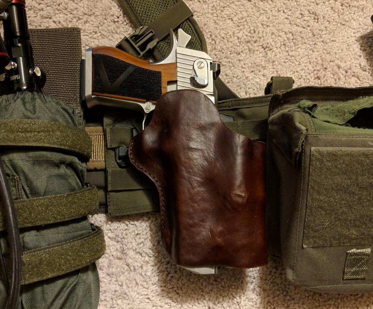 Nobody makes a molded holster for a scoped Desert Eagle, so I made my