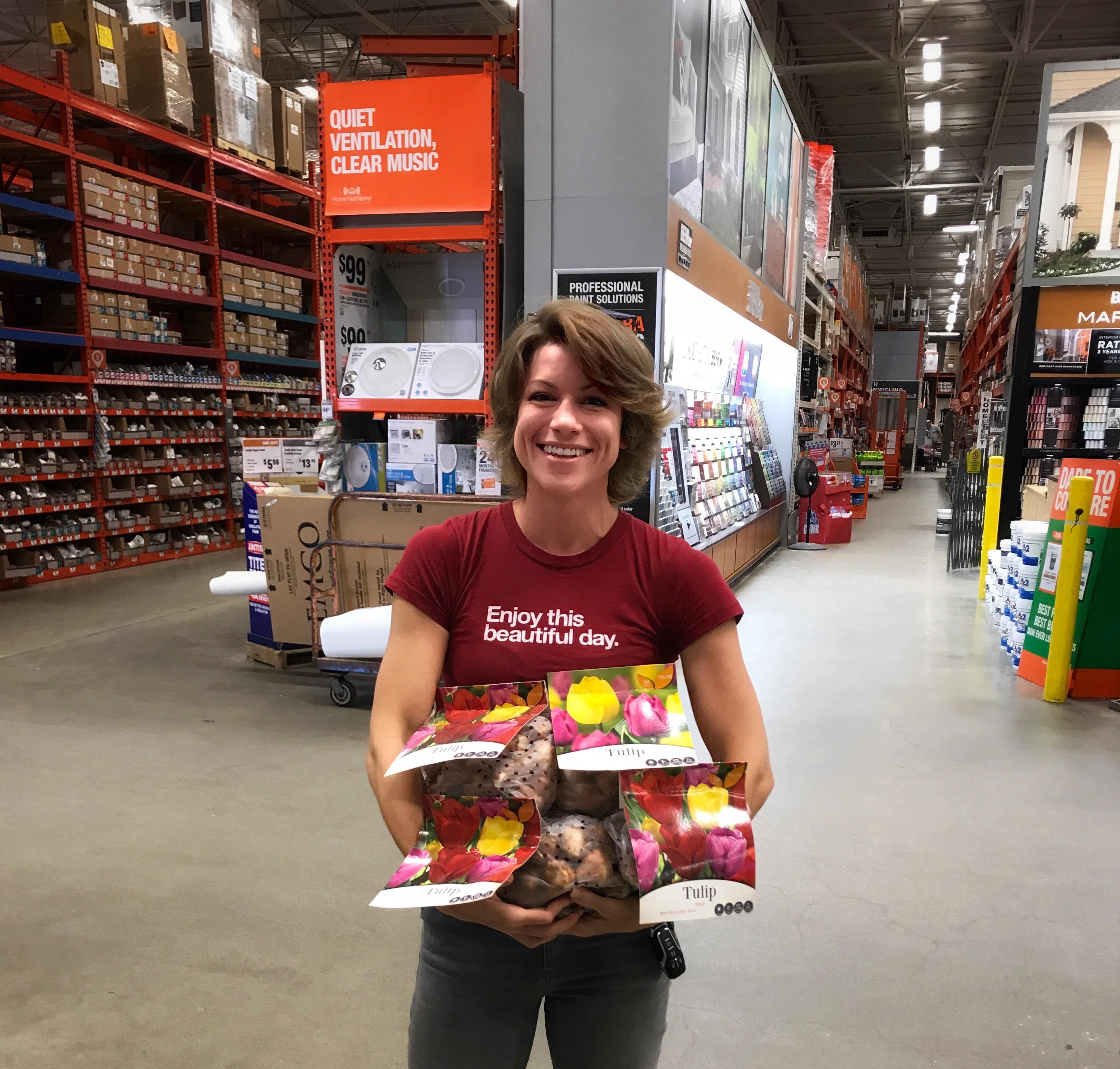 Thanks Home Depot for giving hundreds of tulips to be planted around