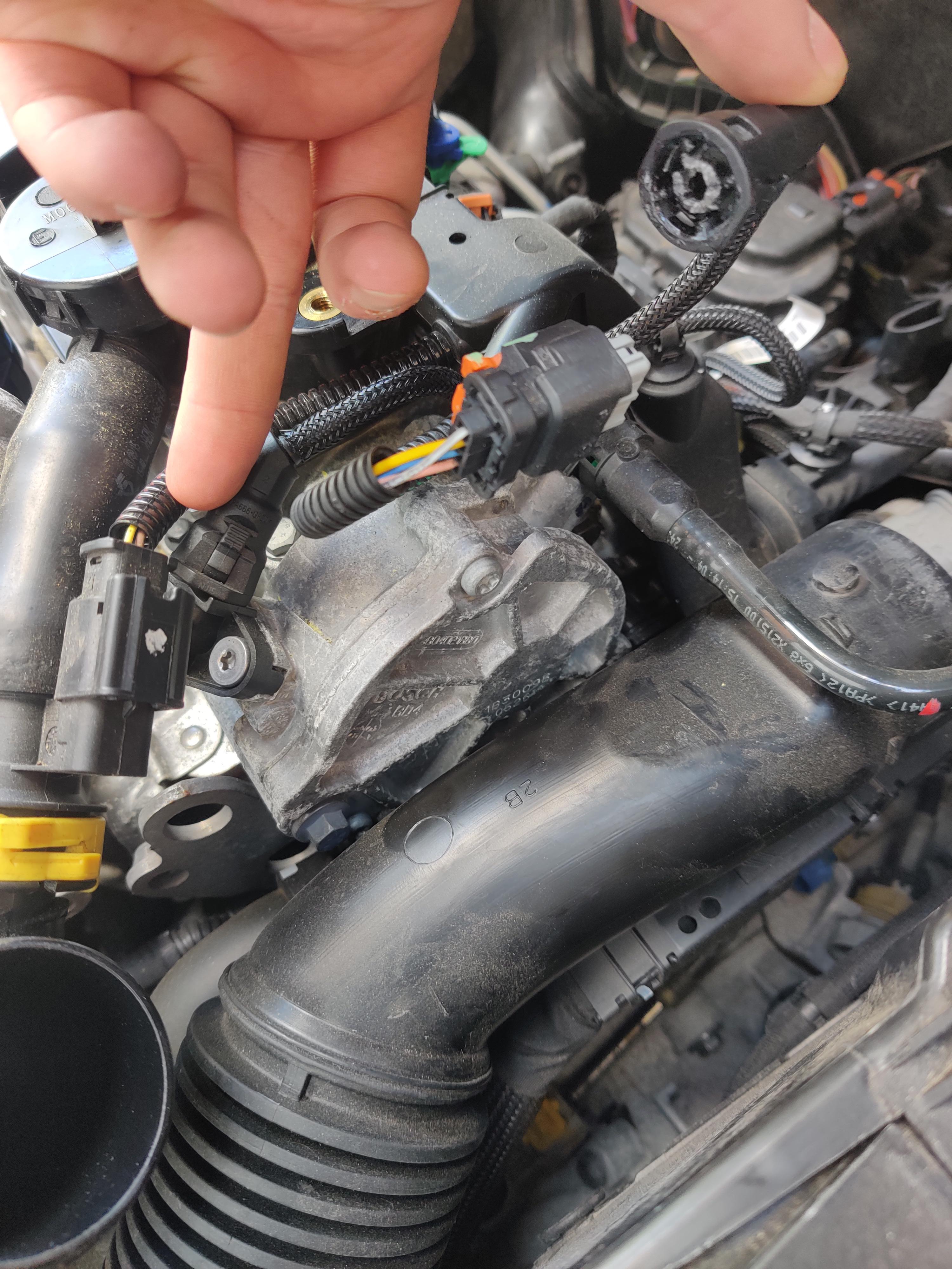 Vacuum pump on my diesel car. One end of the pipe has snapped off the