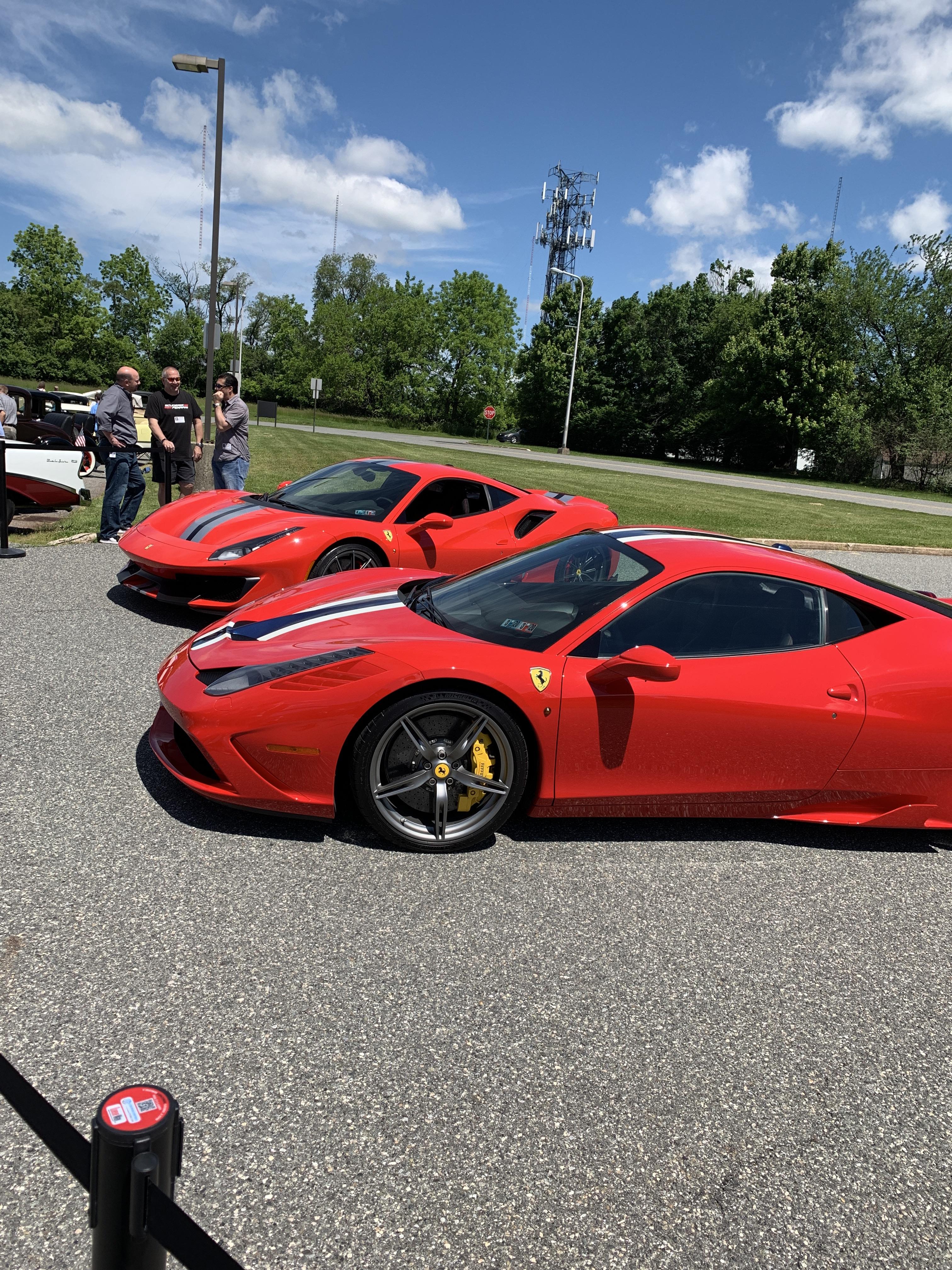 At the school car show today these two beauties were in the spotlight
