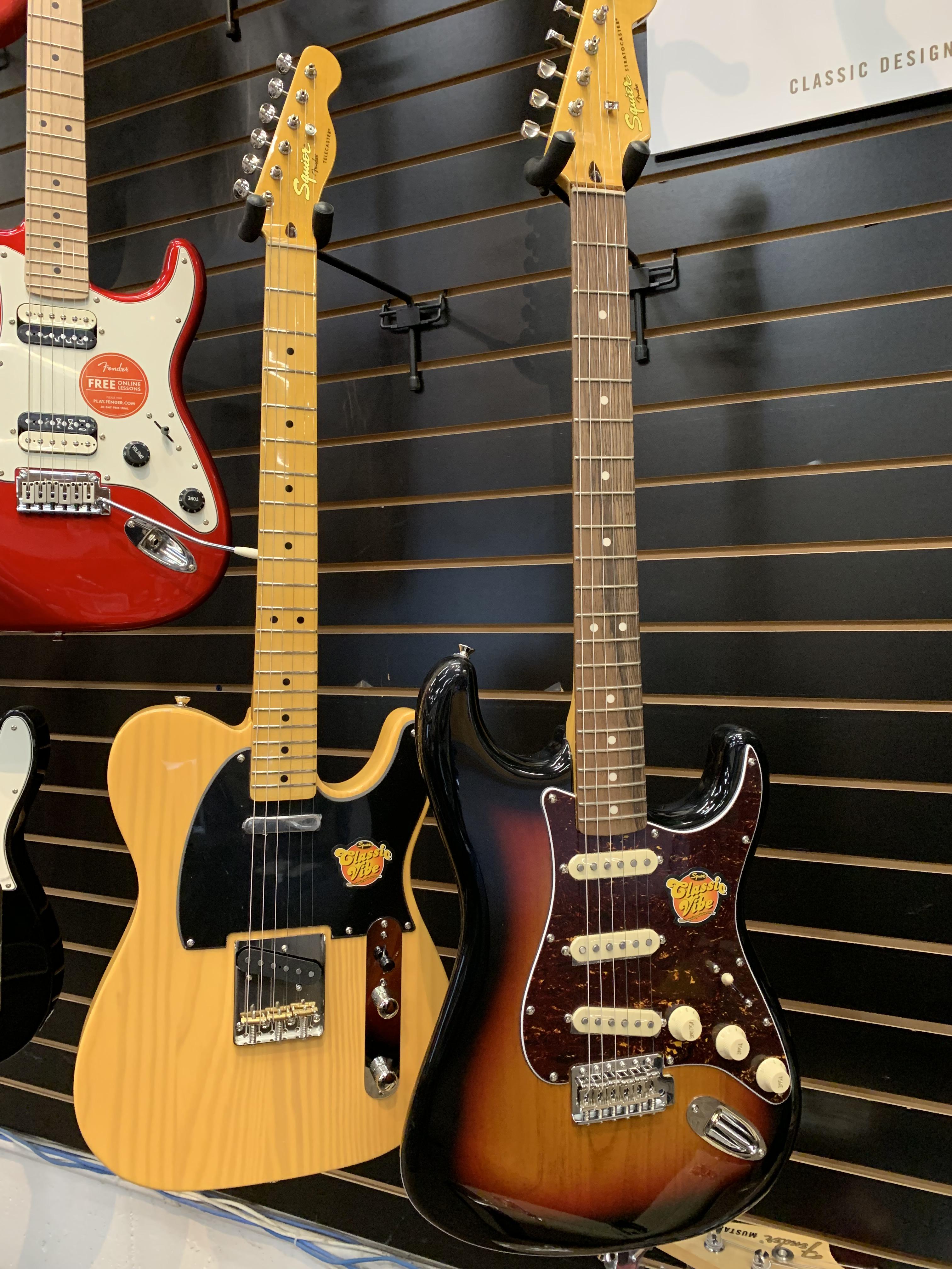 Now these are cool! Fender Squier “Classic Vibe” series 60’s Strat and