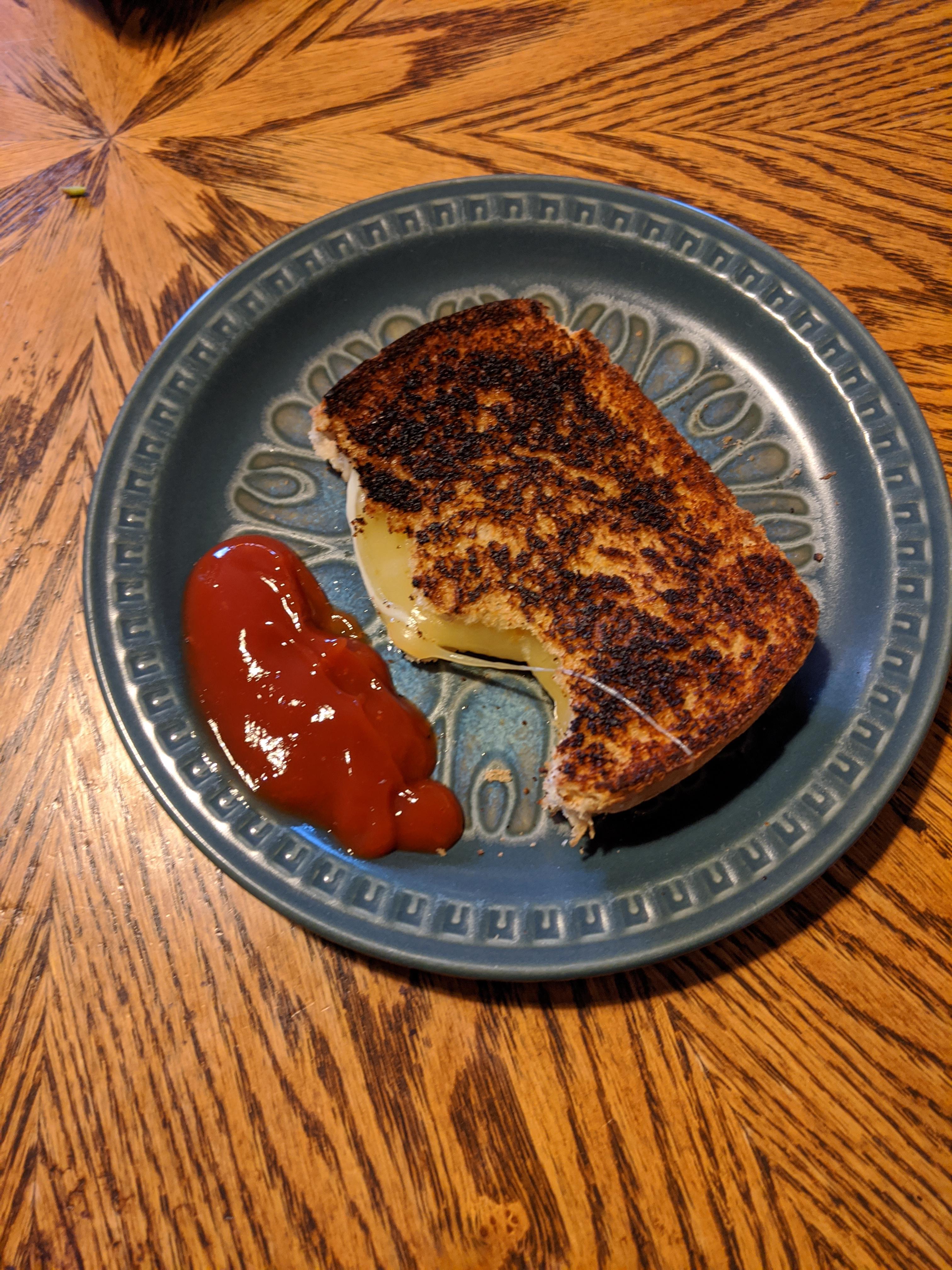 Pepperjack grilled cheese with ketchup ) r/shittyfoodporn